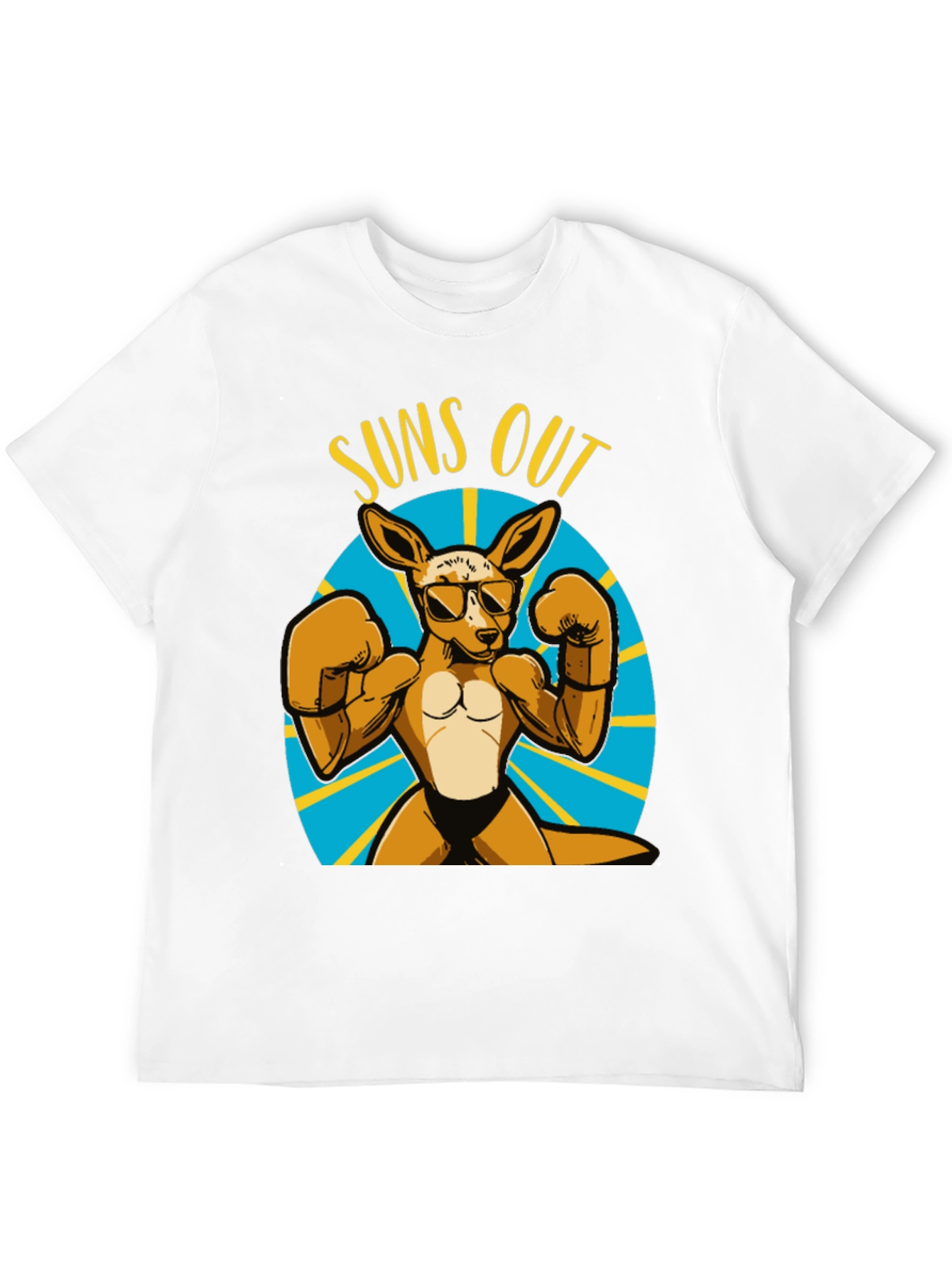 Suns Out Guns Out Kangaroo Boxing T-Shirt