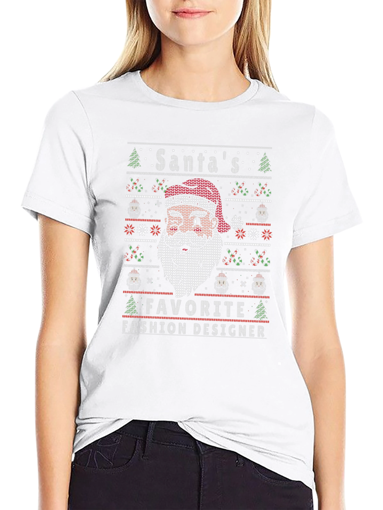 Santas Favorite Fashion Designer Ugly Christmas T-Shirt