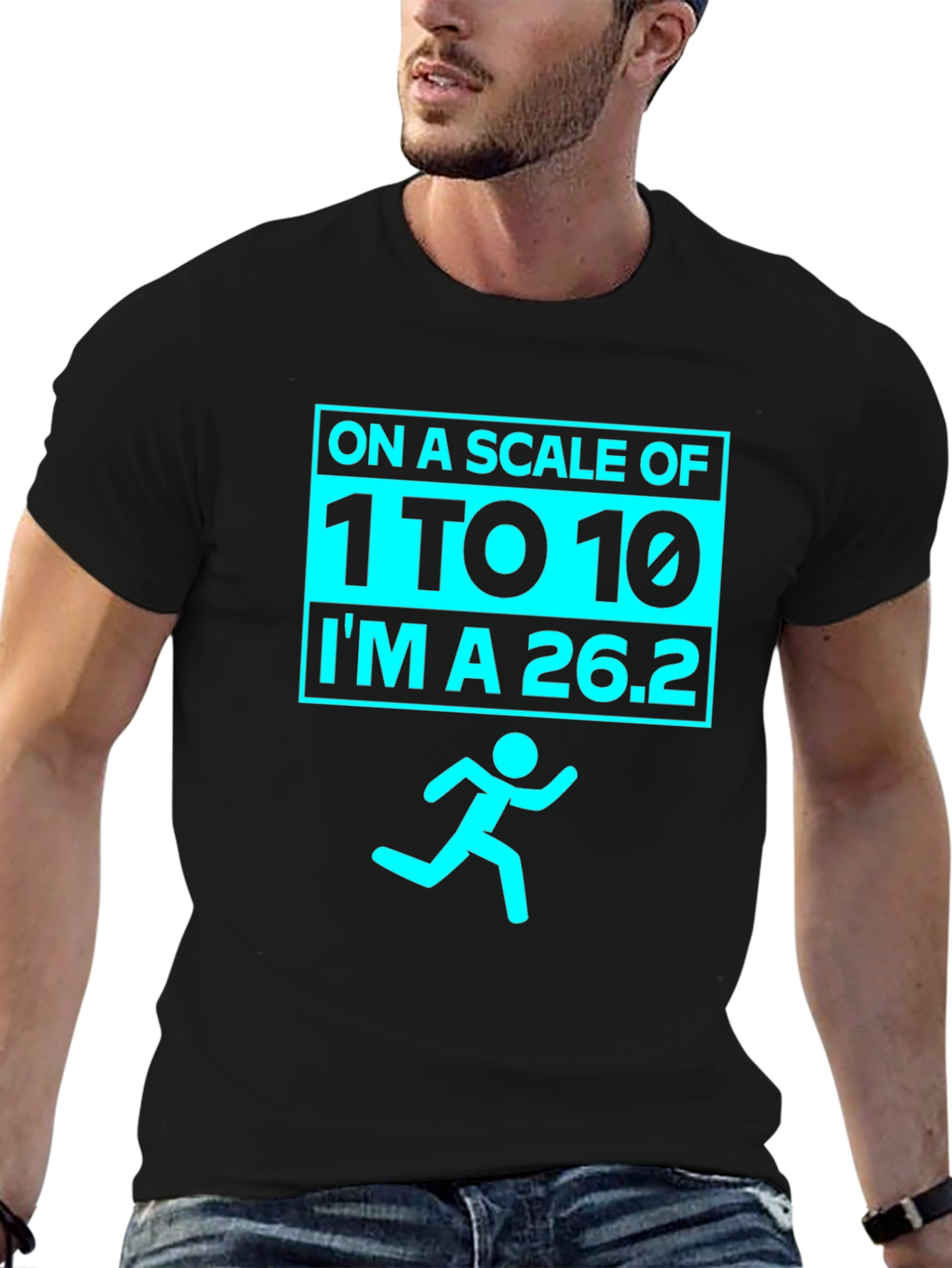 Marathoners Humor Tee - Running Scale 26.2