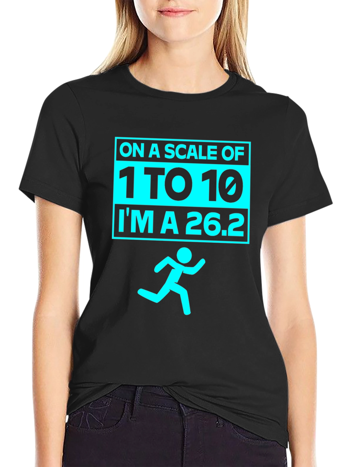 Marathoners Humor Tee - Running Scale 26.2