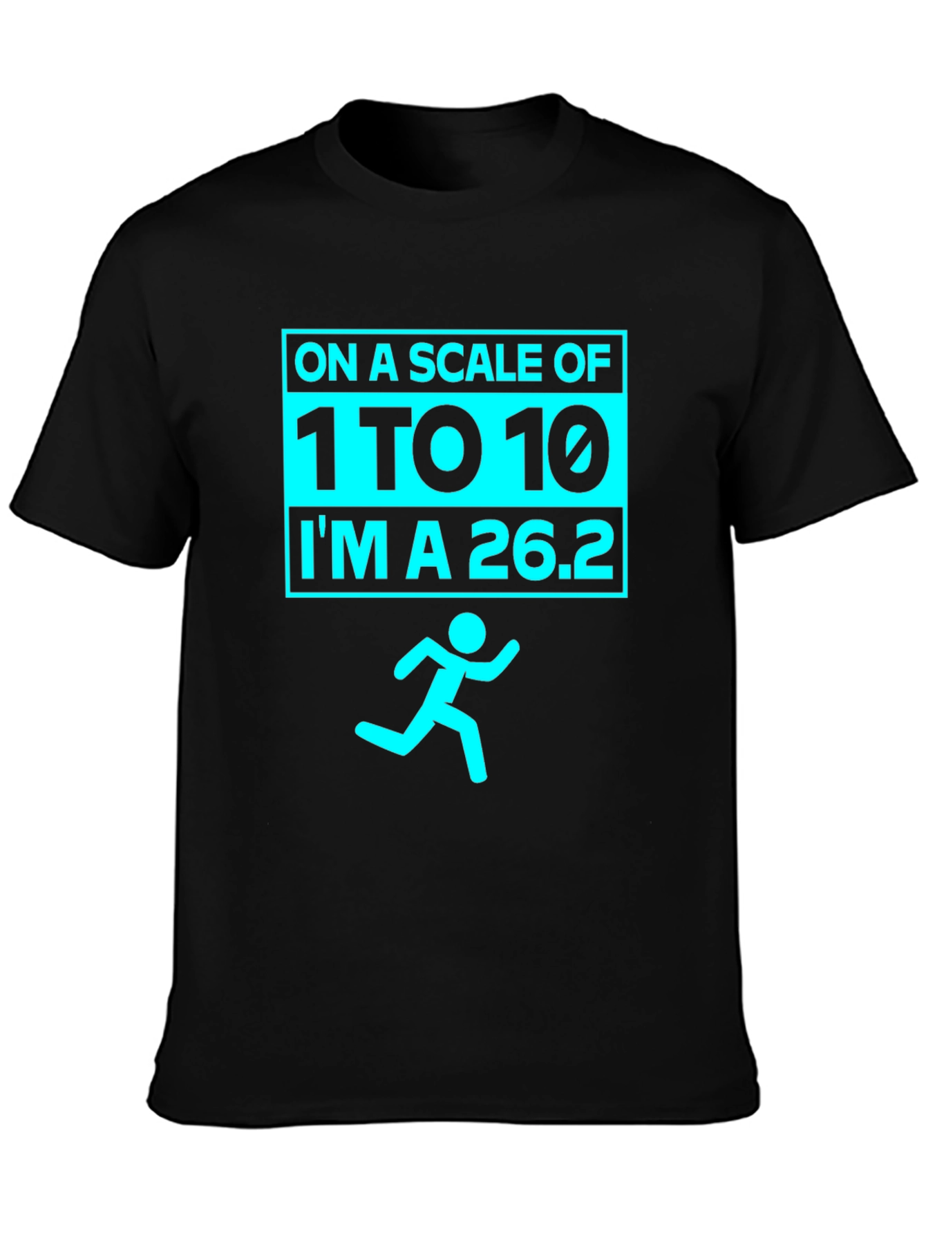 Marathoners Humor Tee - Running Scale 26.2