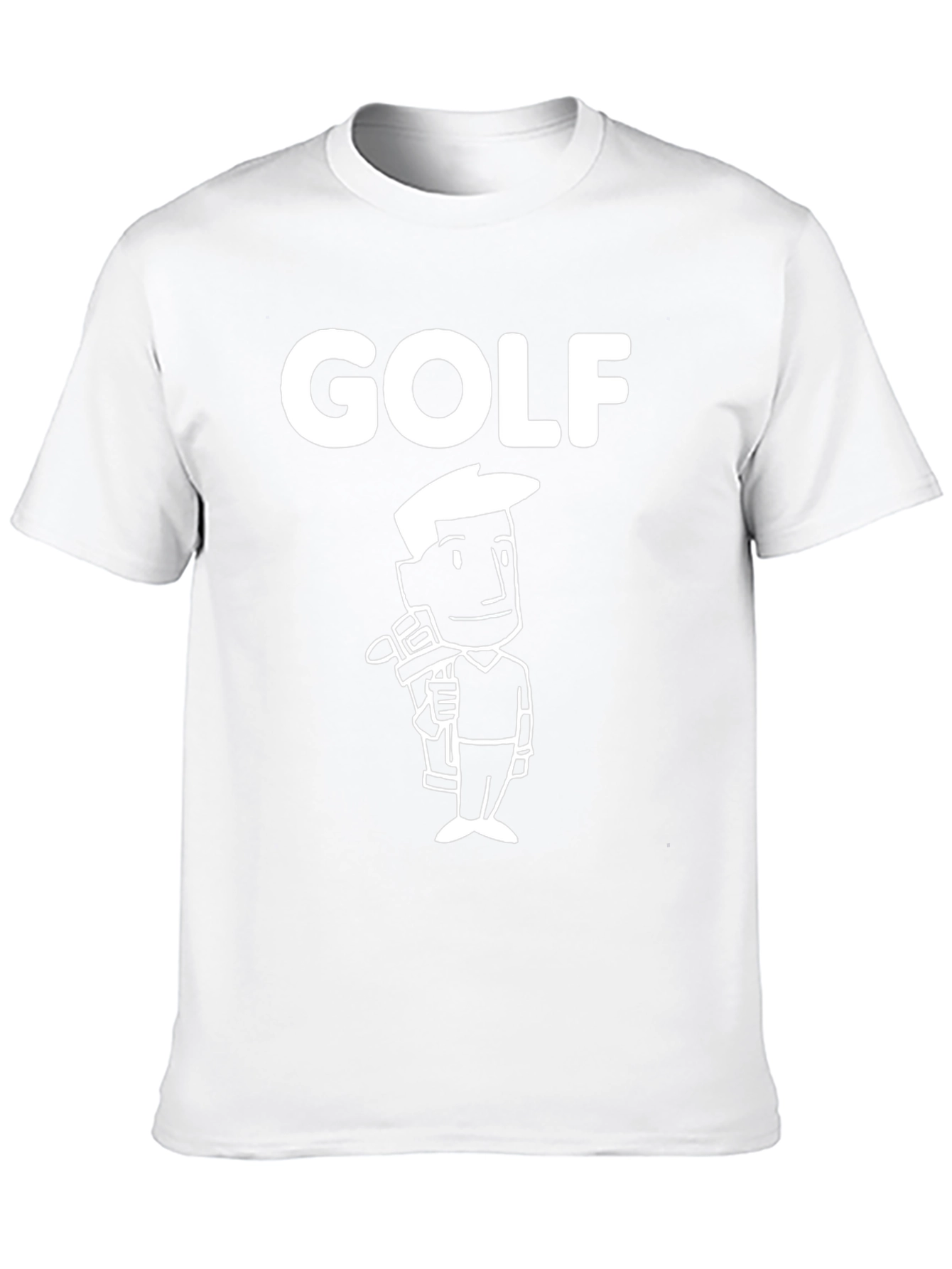 Golf Cartoon Graphic T-Shirt - Black