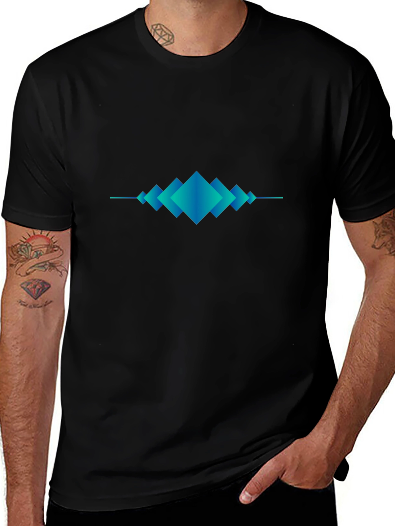 Geometric Diamond Tee - Modern Minimalist Design