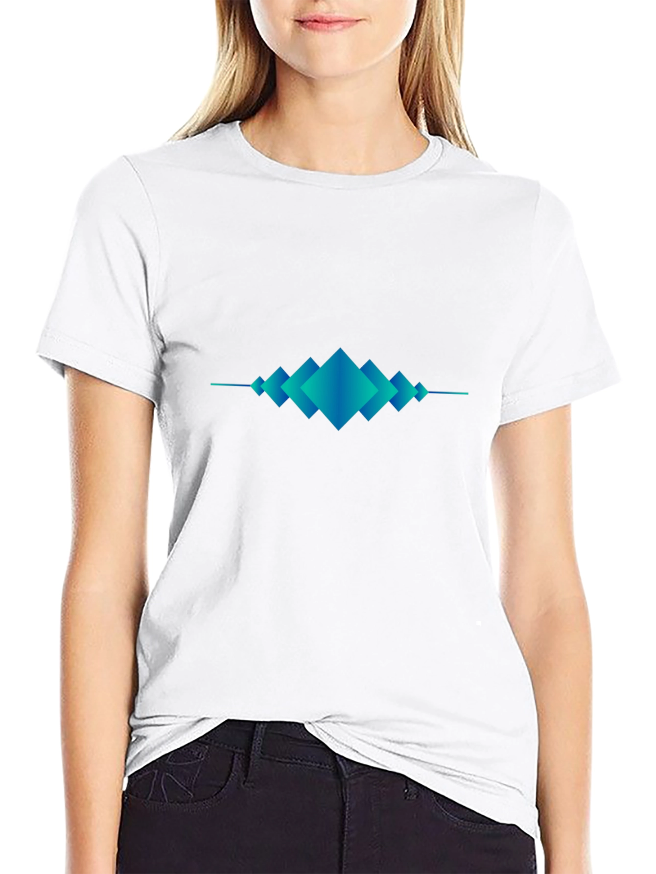 Geometric Diamond Tee - Modern Minimalist Design