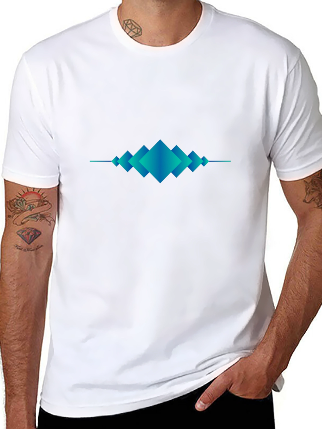 Geometric Diamond Tee - Modern Minimalist Design