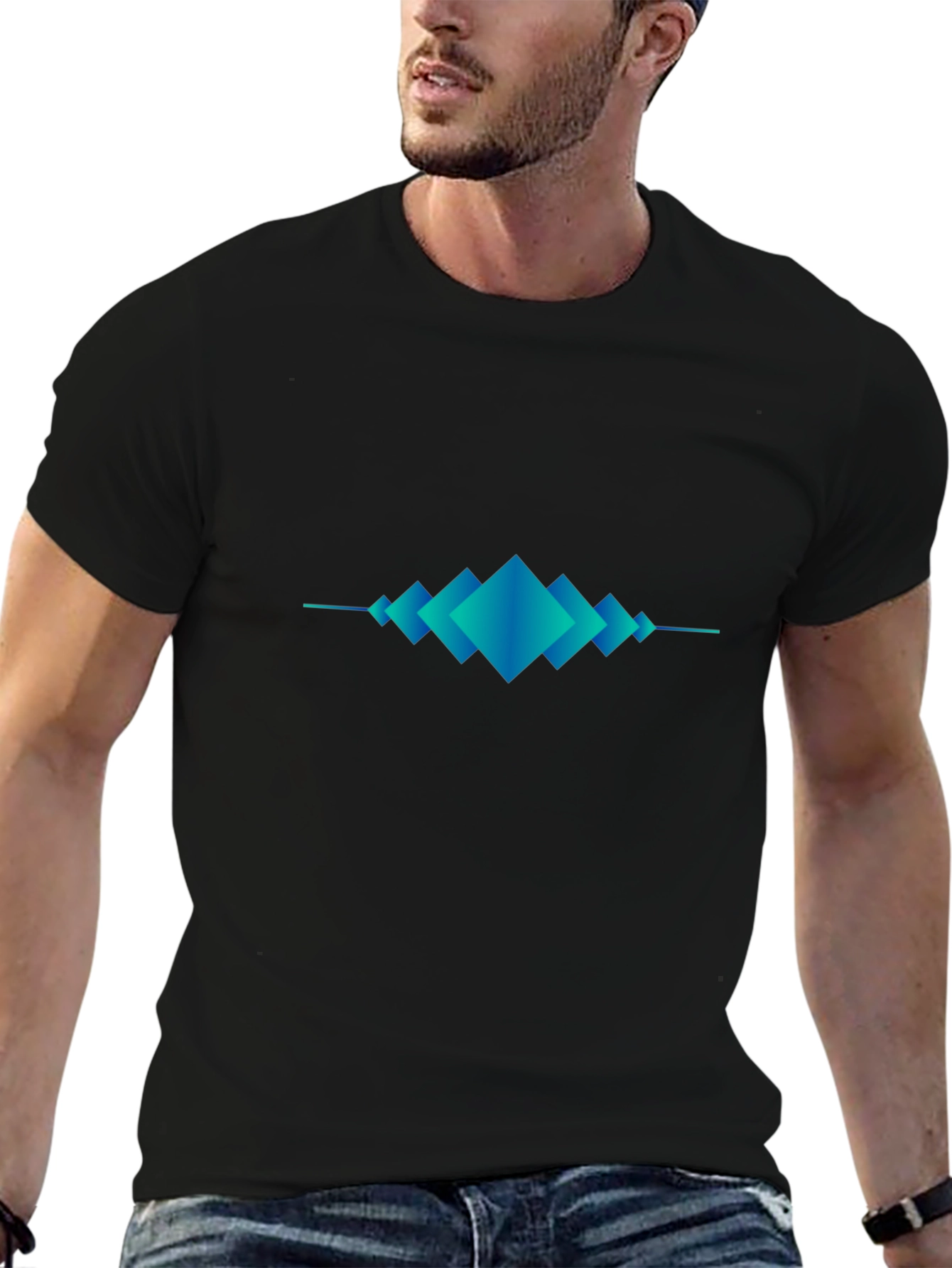 Geometric Diamond Tee - Modern Minimalist Design