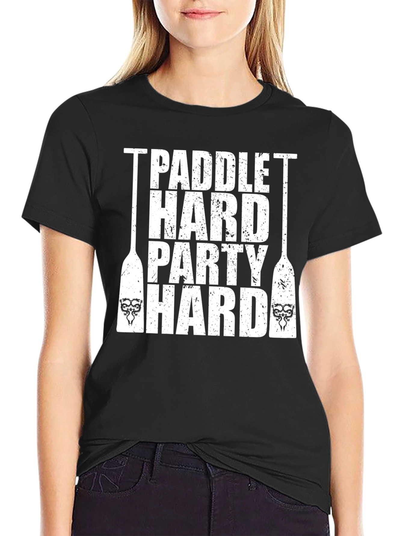 Paddle Hard Party Hard Black Graphic Tee