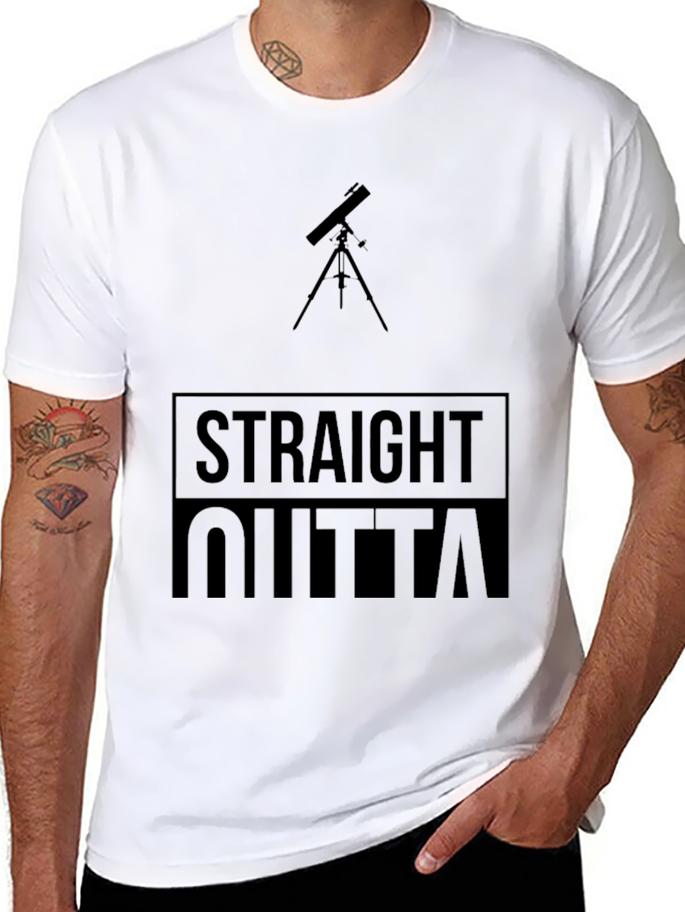 Straight Outta Space Black Tee