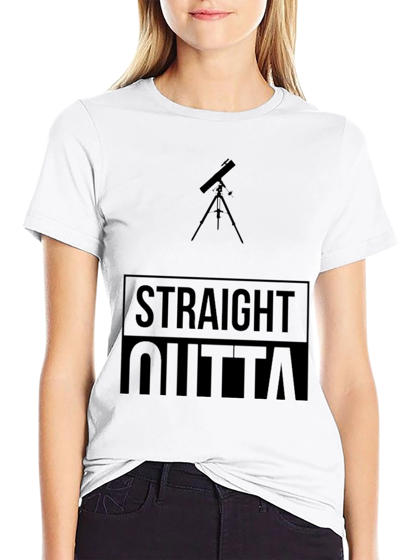 Straight Outta Space Black Tee