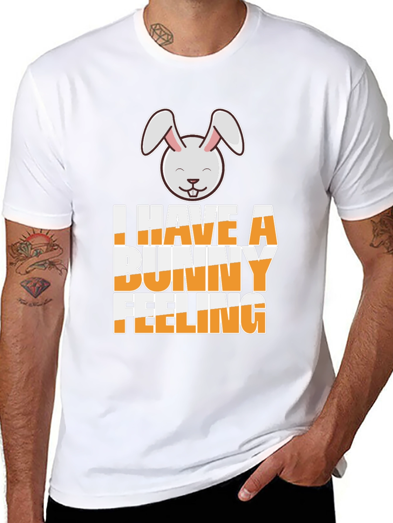 Bunny Feeling Graphic T-Shirt - Easter Holiday Tee