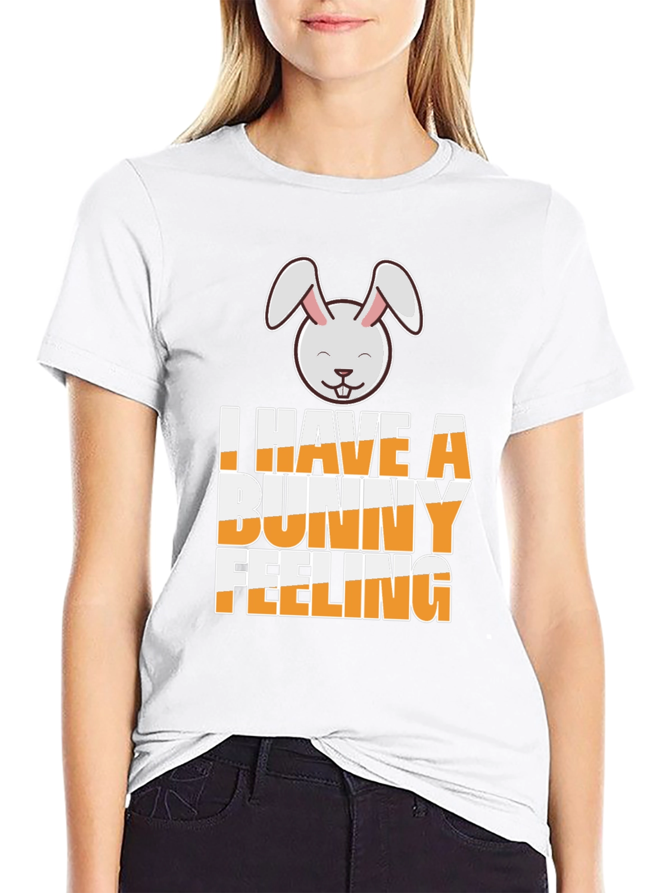 Bunny Feeling Graphic T-Shirt - Easter Holiday Tee