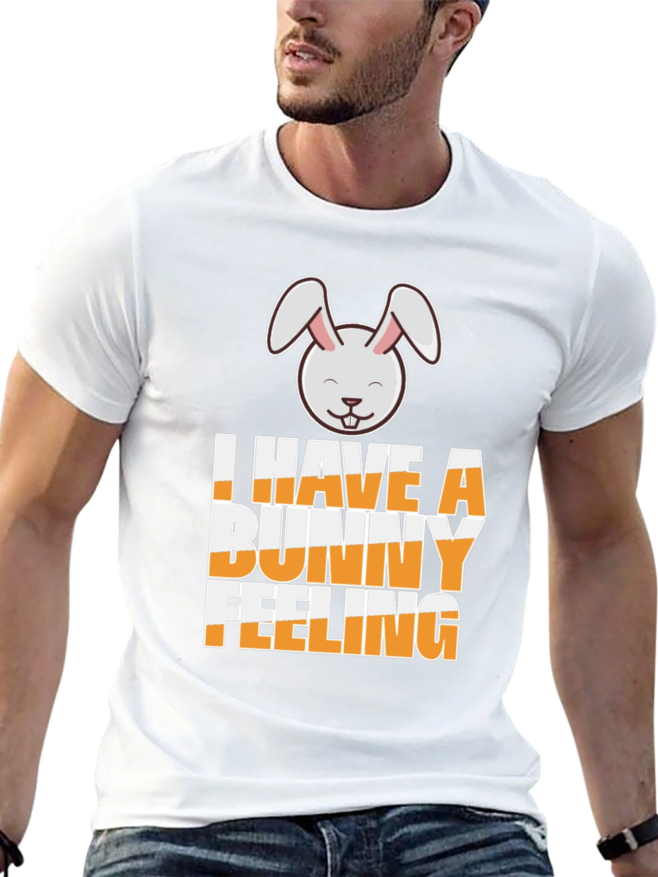 Bunny Feeling Graphic T-Shirt - Easter Holiday Tee