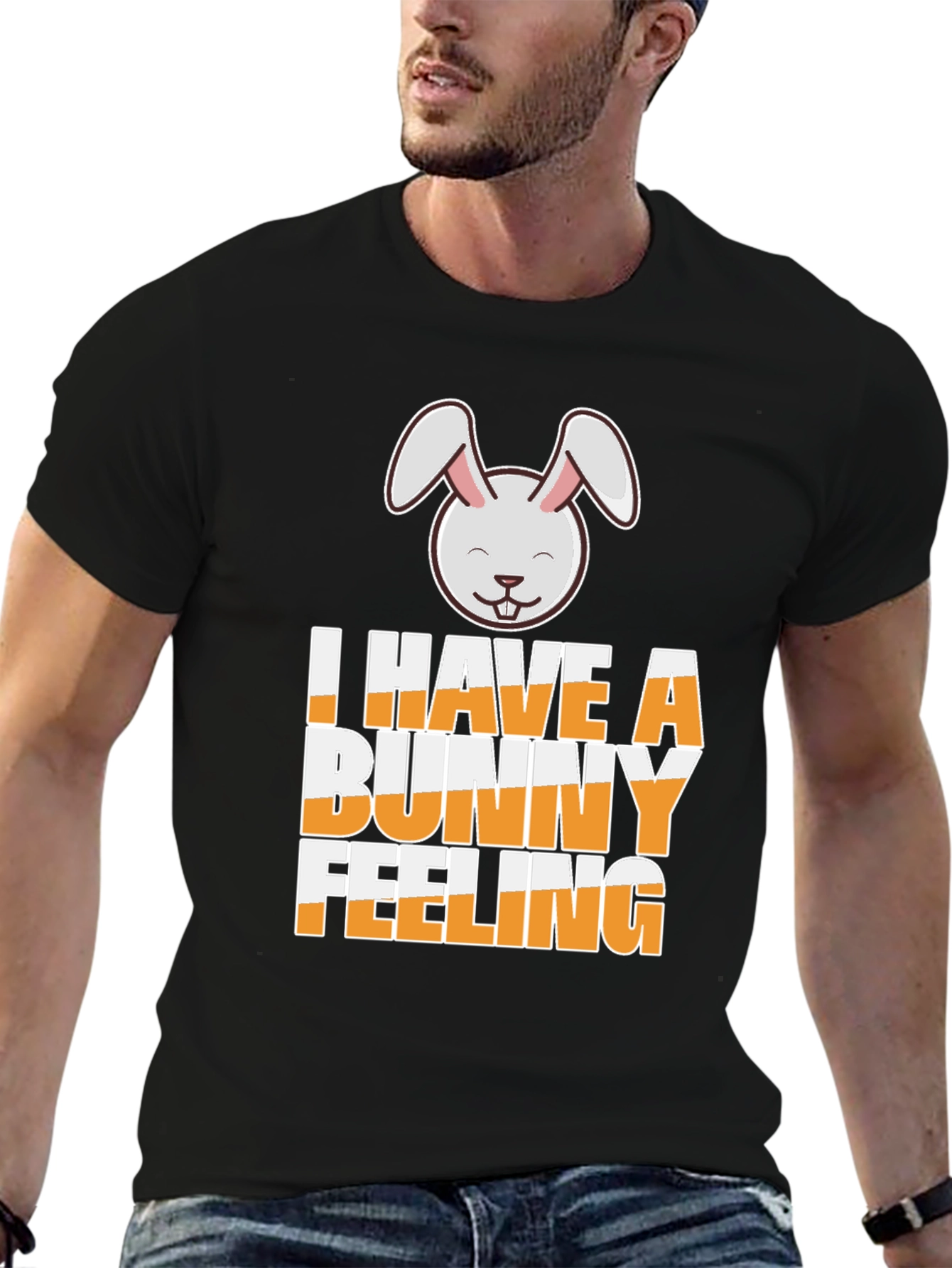 Bunny Feeling Graphic T-Shirt - Easter Holiday Tee