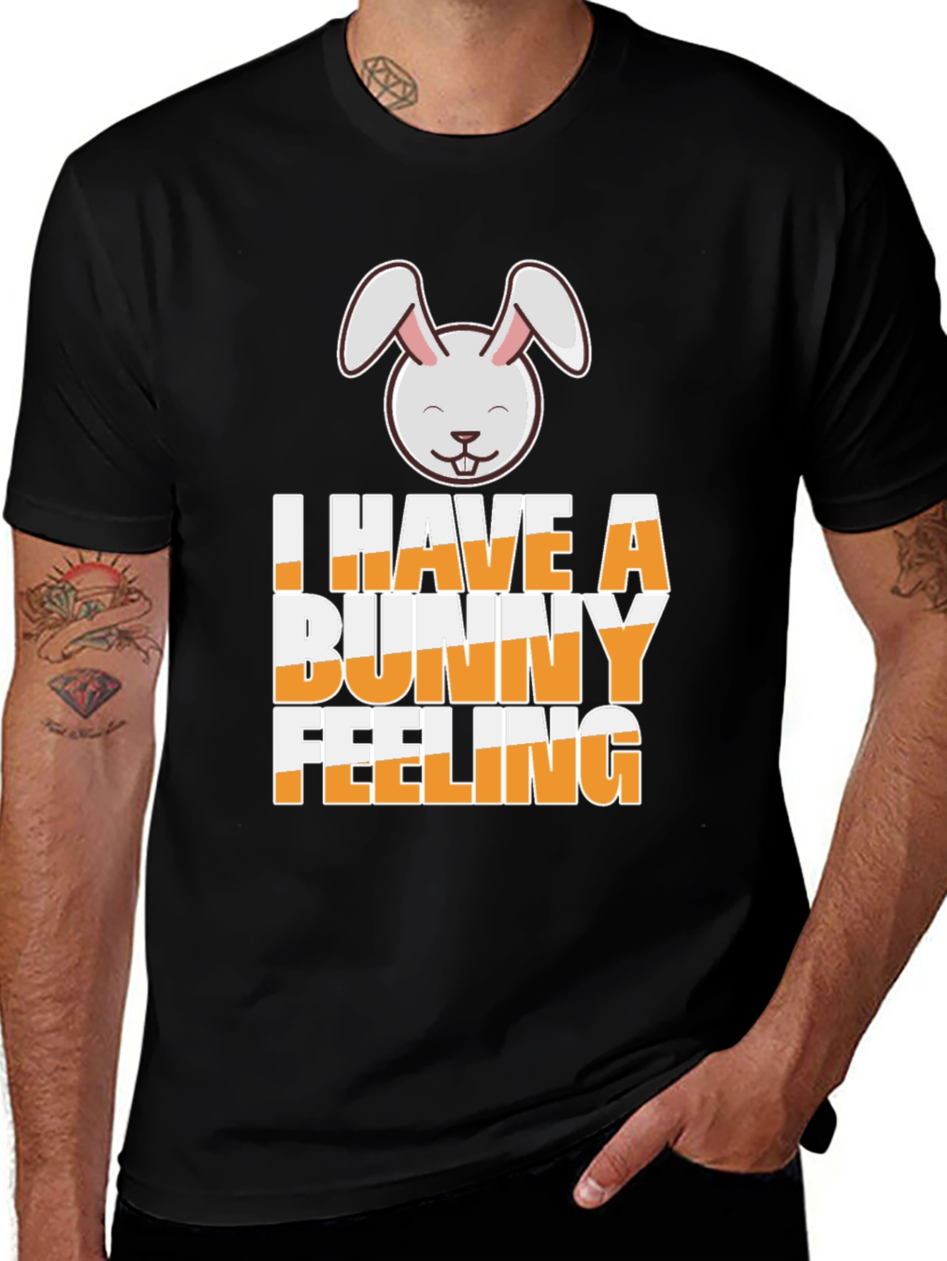 Bunny Feeling Graphic T-Shirt - Easter Holiday Tee