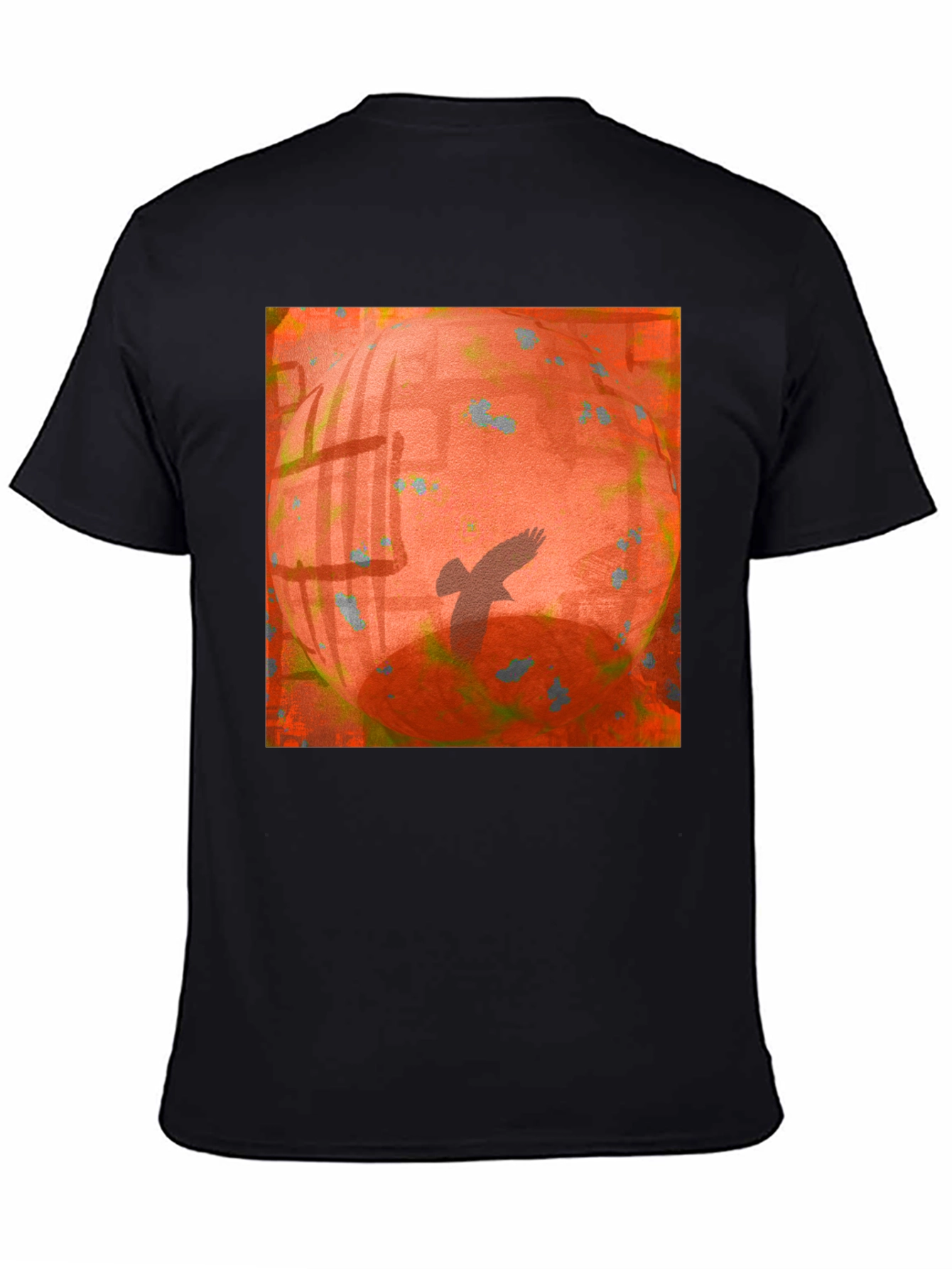 Abstract Bird T-Shirt - Black