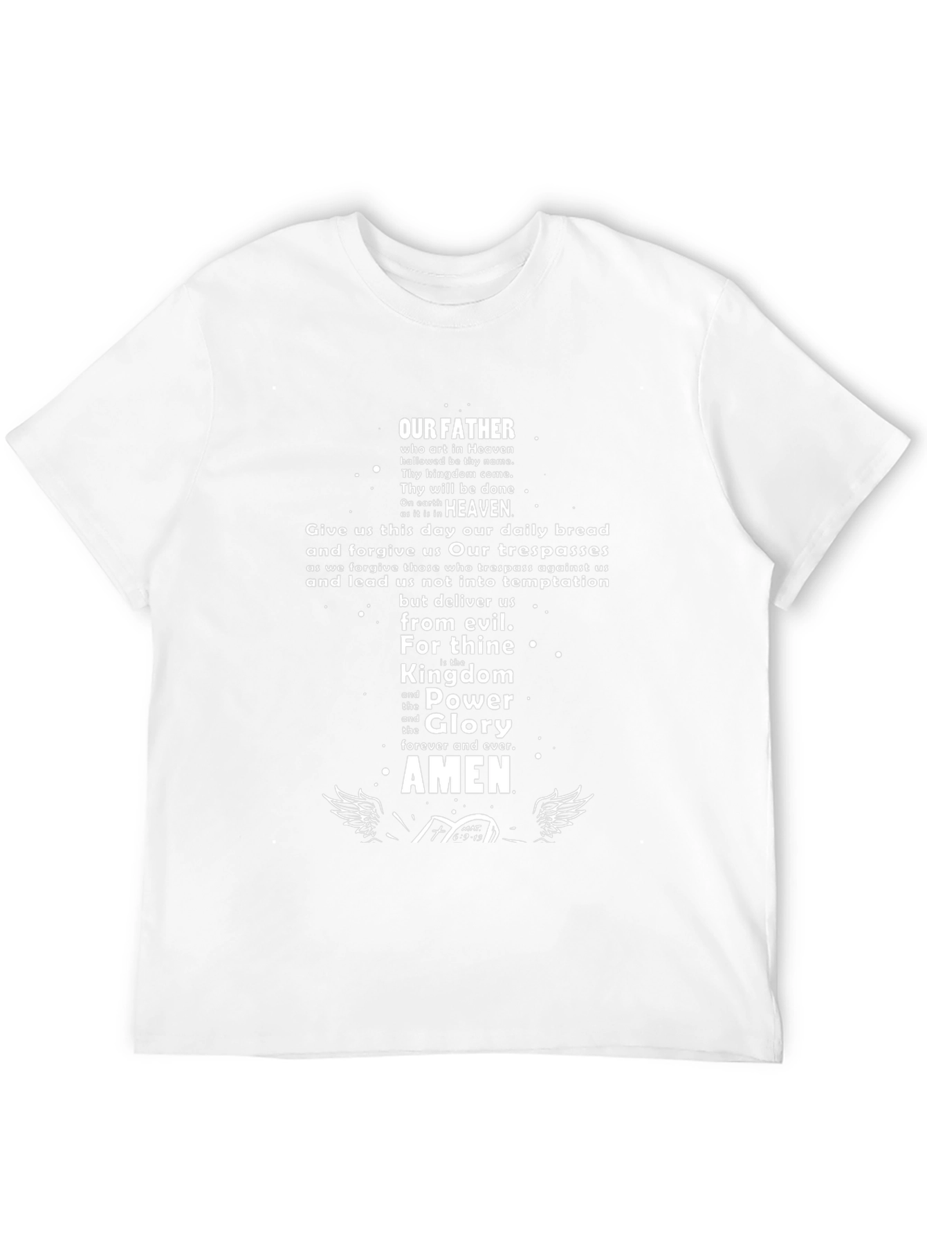 Our Father Prayer Graphic Tee - Christian Black T-Shirt