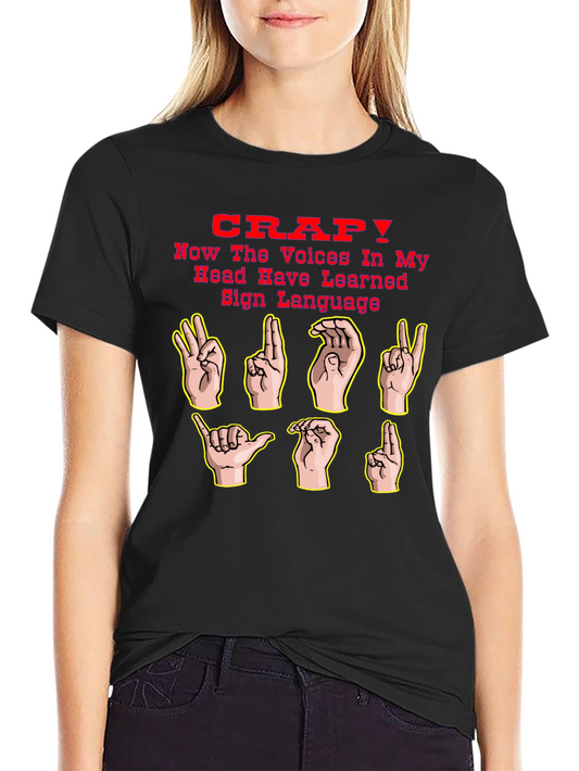 Funny Sign Language Graphic T-Shirt