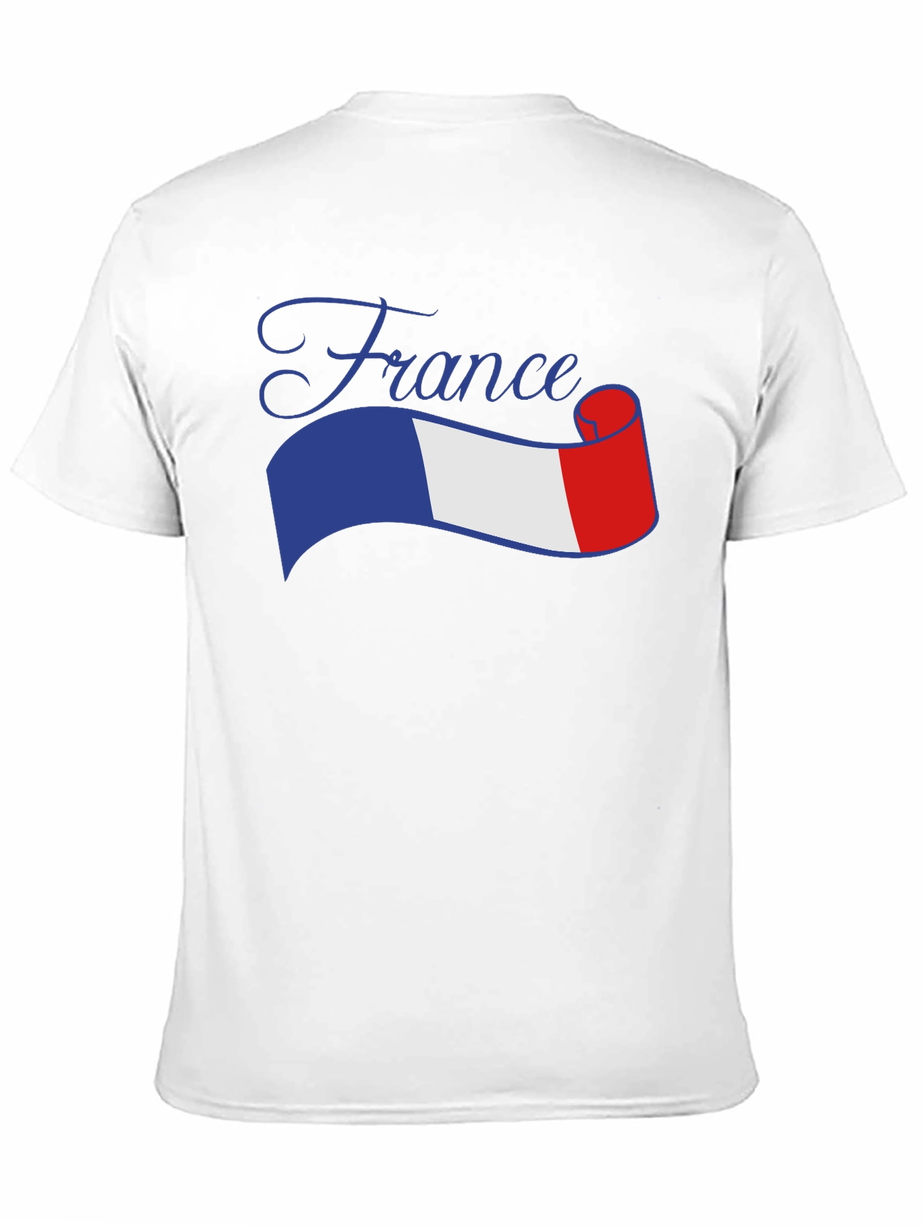 France Flag Ribbon T-Shirt - Patriotic French Pride Tee