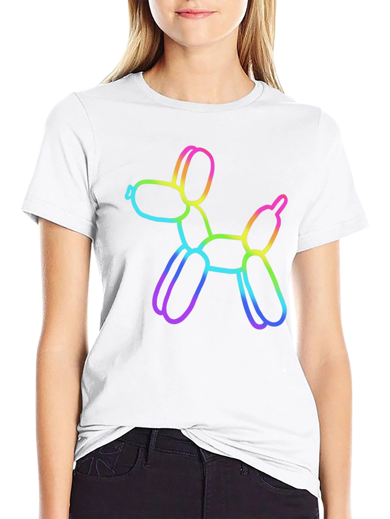 Rainbow Balloon Dog Graphic Tee