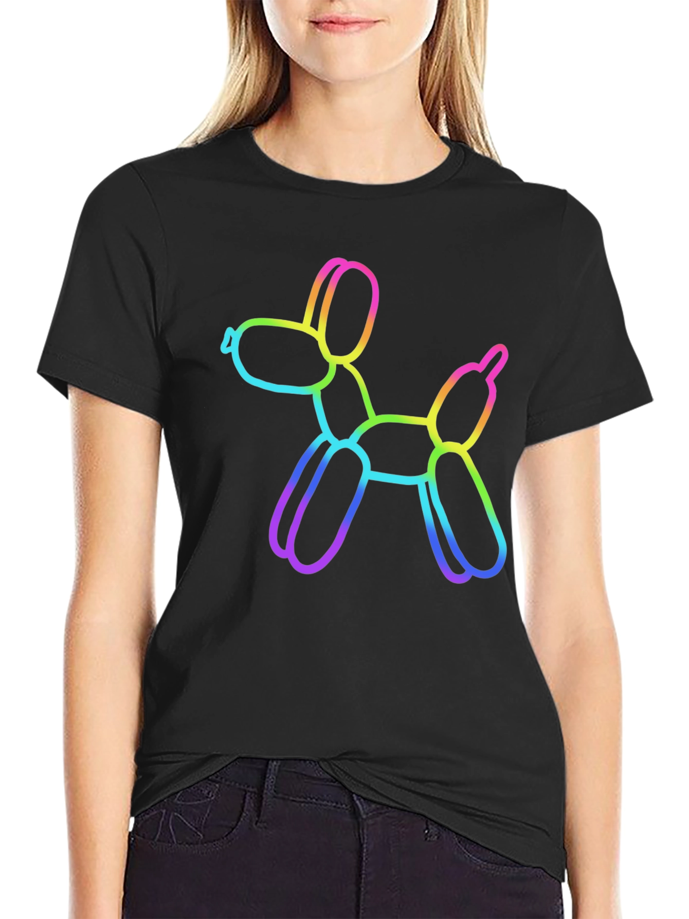 Rainbow Balloon Dog Graphic Tee