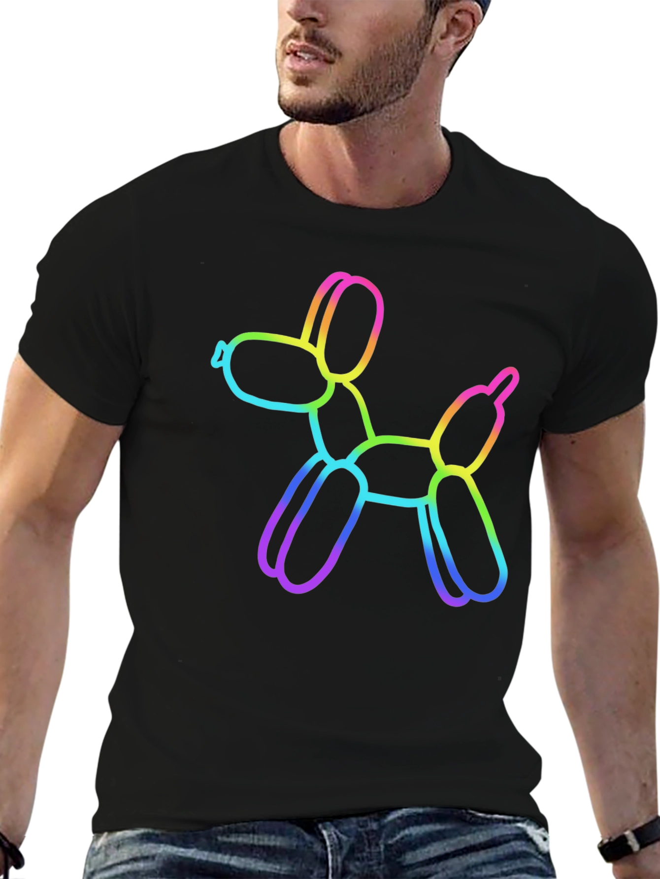Rainbow Balloon Dog Graphic Tee