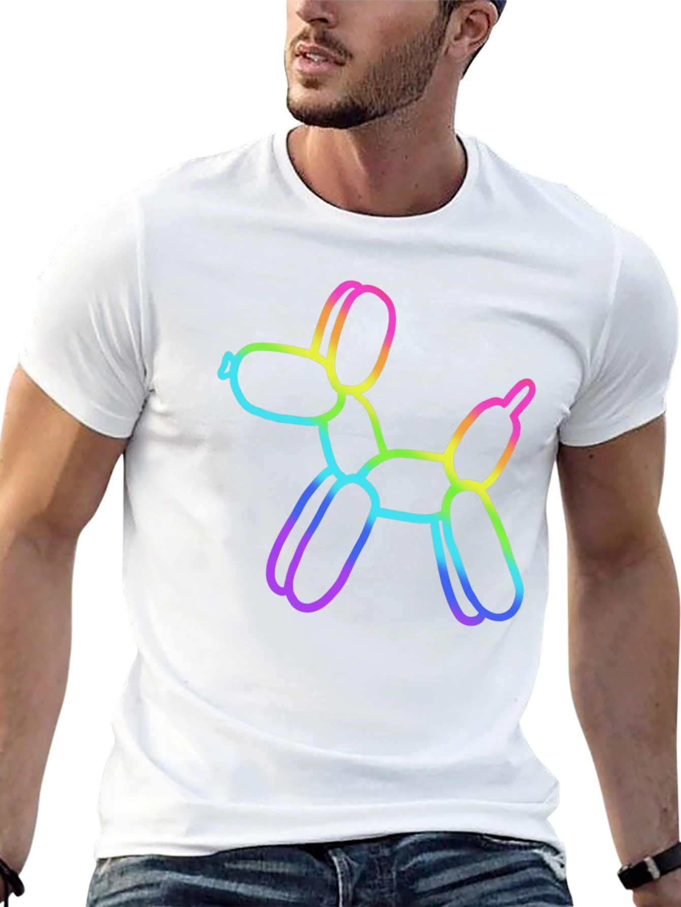 Rainbow Balloon Dog Graphic Tee