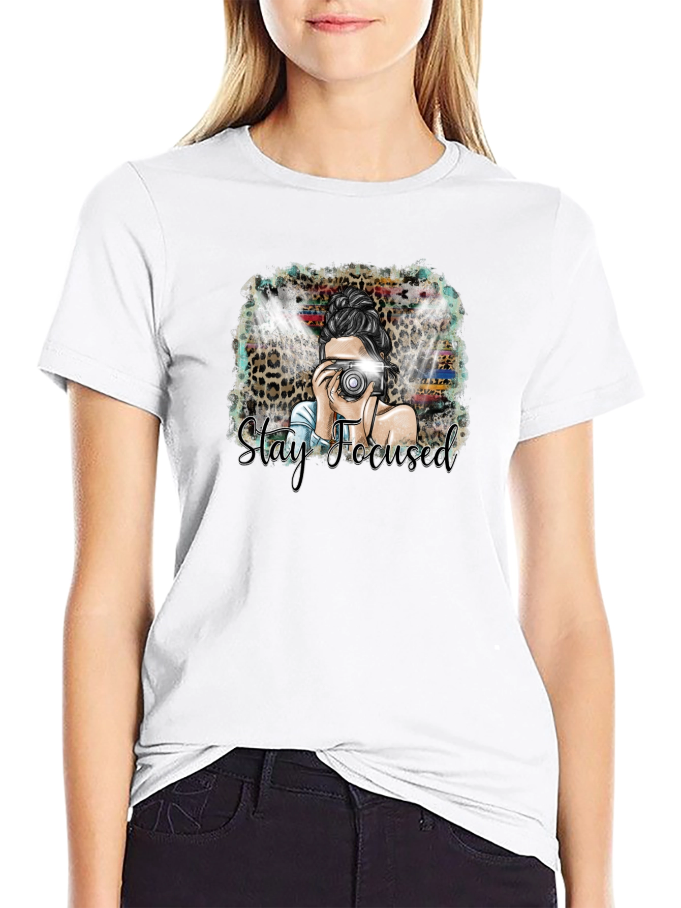 Stay Focused Graphic T-Shirt - Camera Design