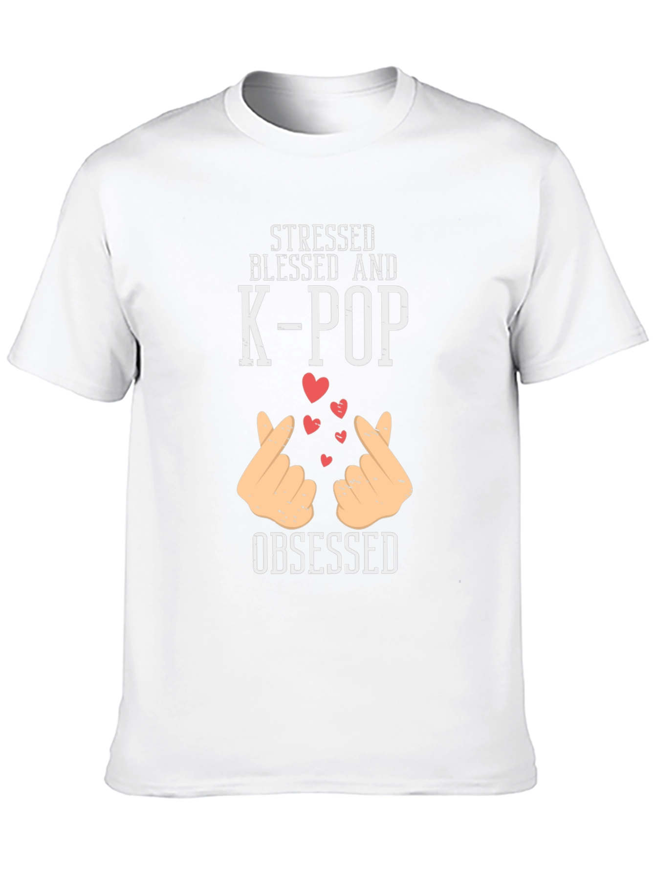 Stressed Blessed K-Pop Obsessed Graphic T-Shirt