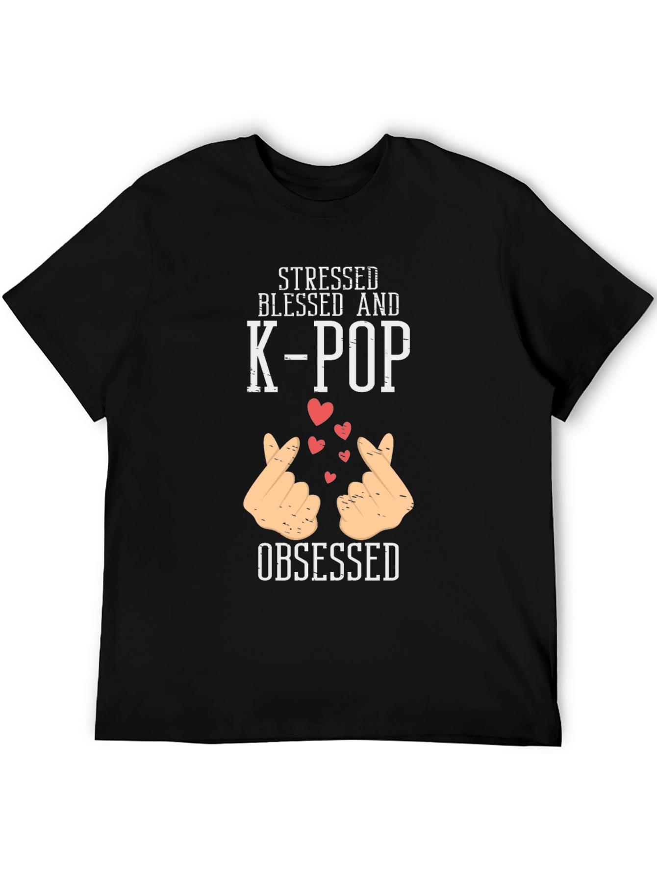 Stressed Blessed K-Pop Obsessed Graphic T-Shirt