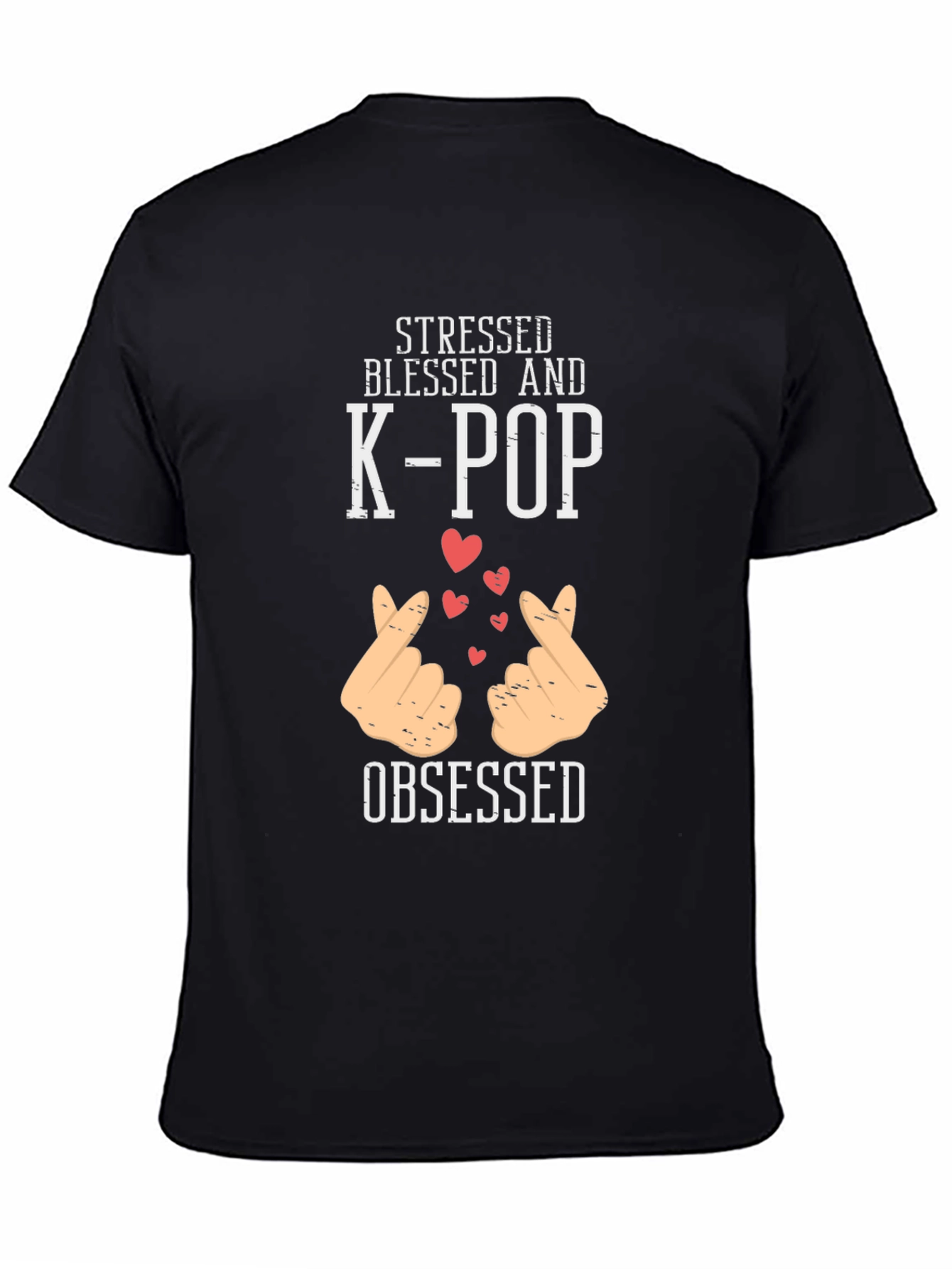 Stressed Blessed K-Pop Obsessed Graphic T-Shirt