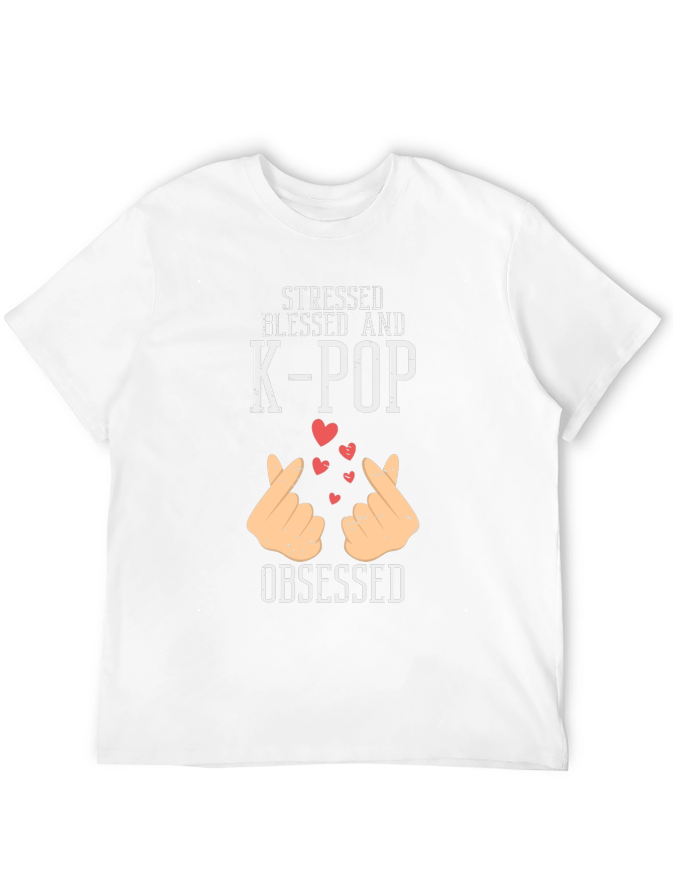 Stressed Blessed K-Pop Obsessed Graphic T-Shirt