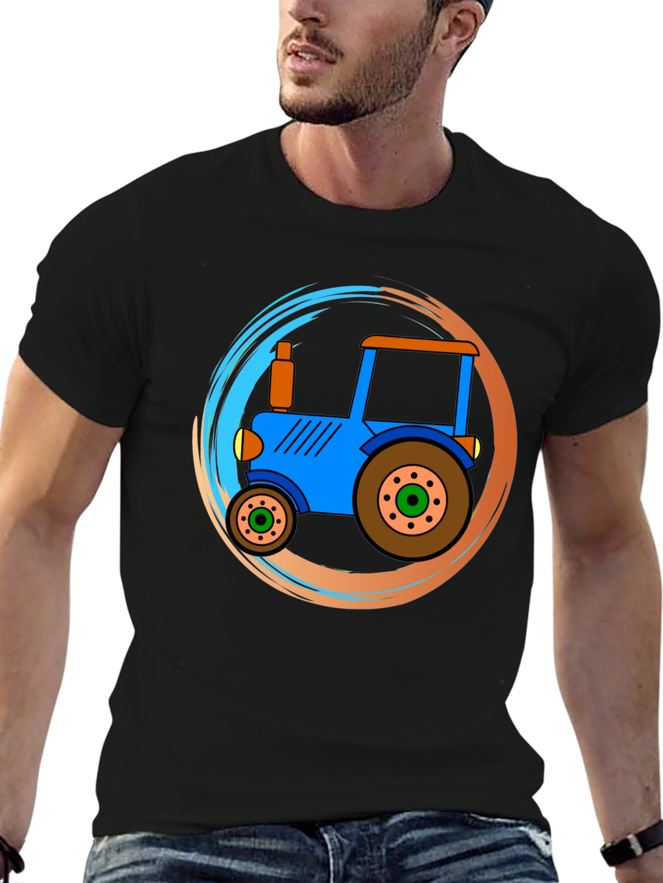 Cartoon Tractor Graphic Tee