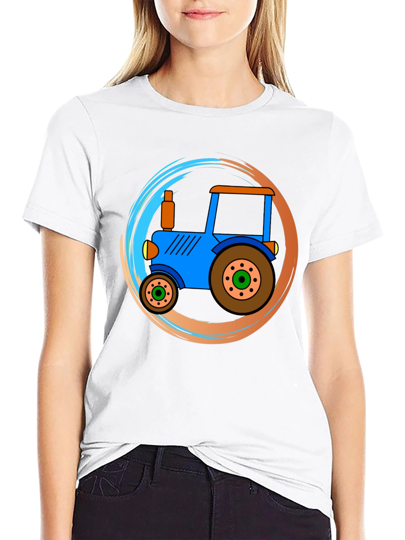 Cartoon Tractor Graphic Tee