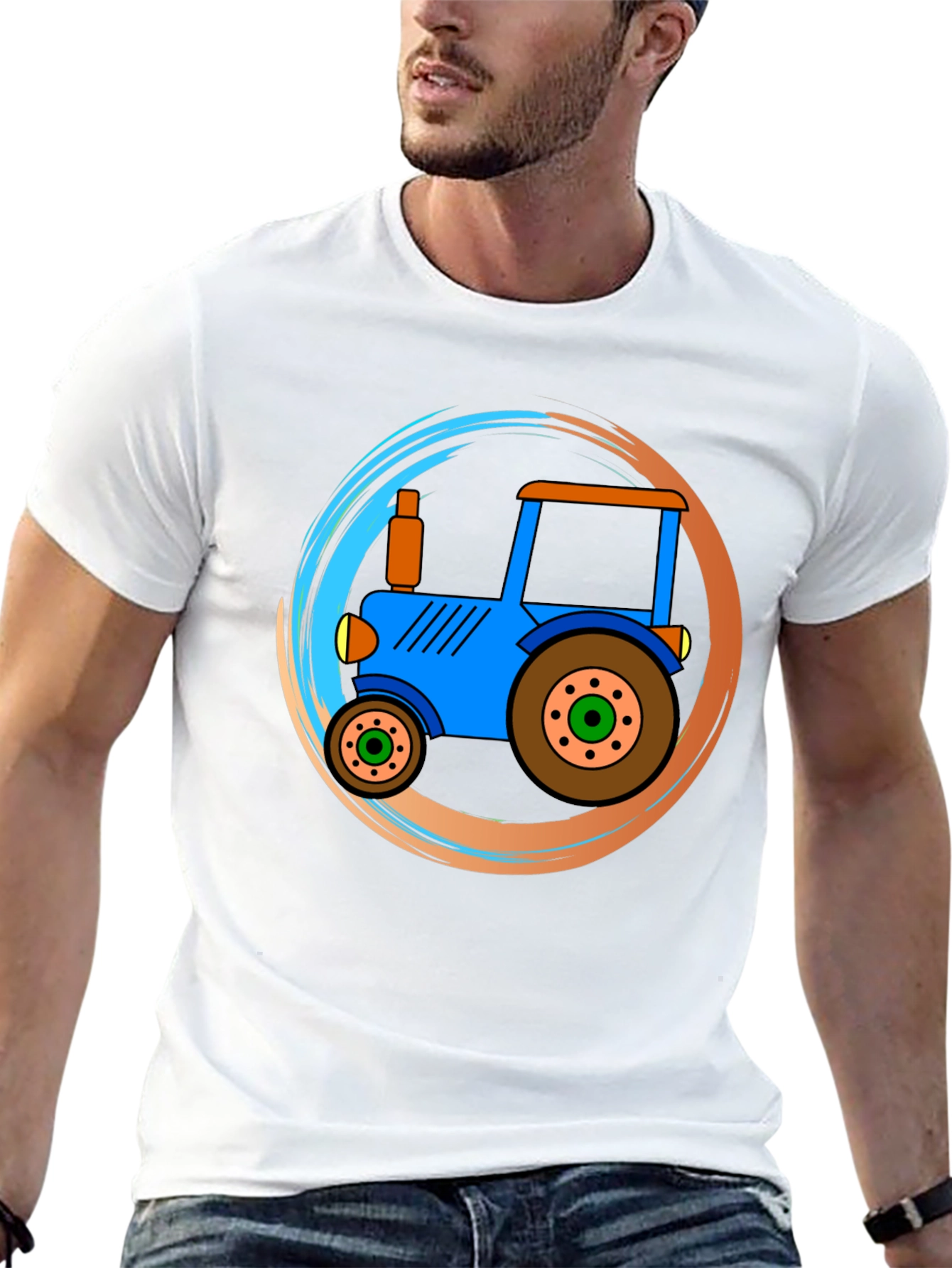 Cartoon Tractor Graphic Tee