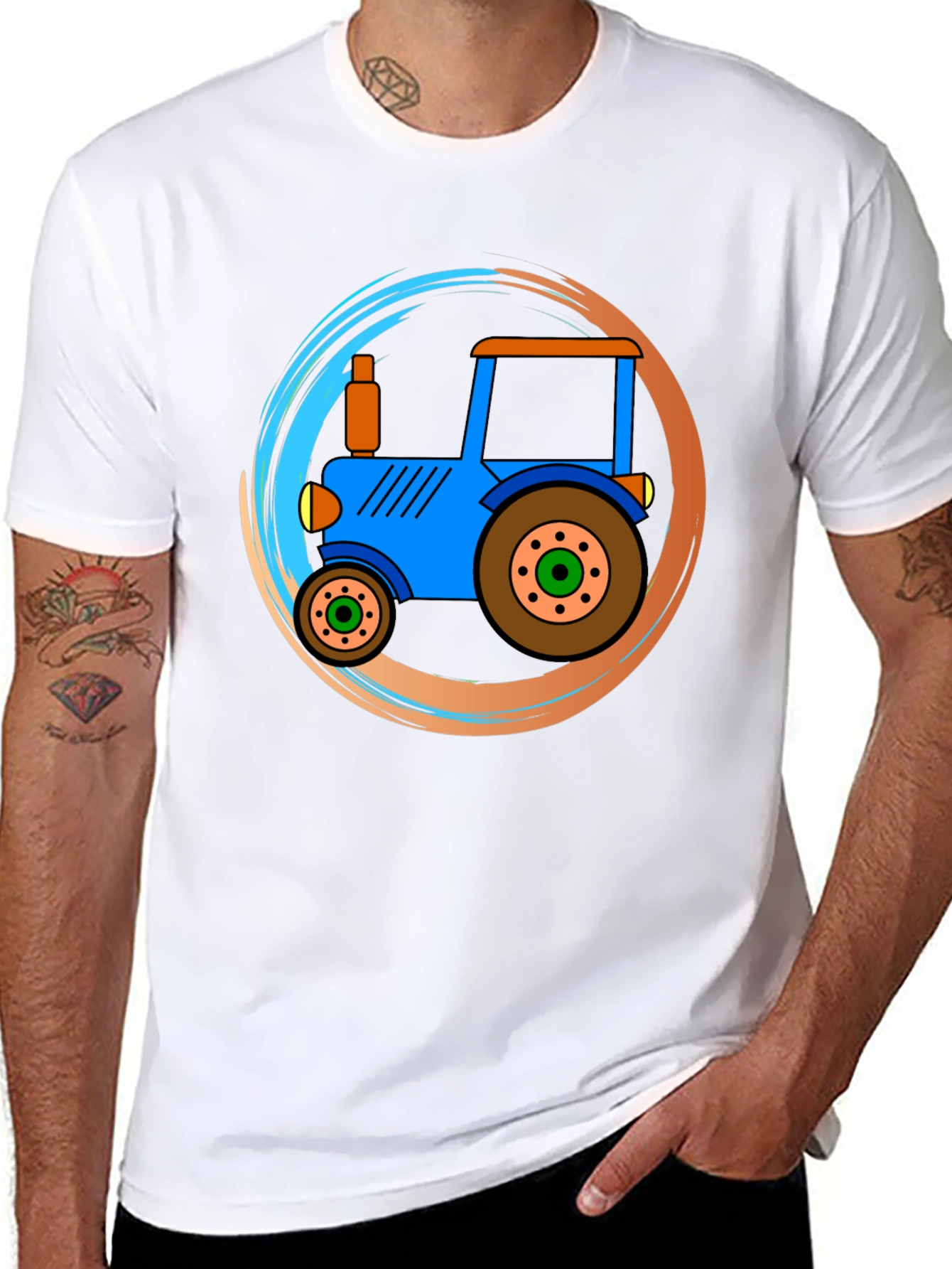 Cartoon Tractor Graphic Tee