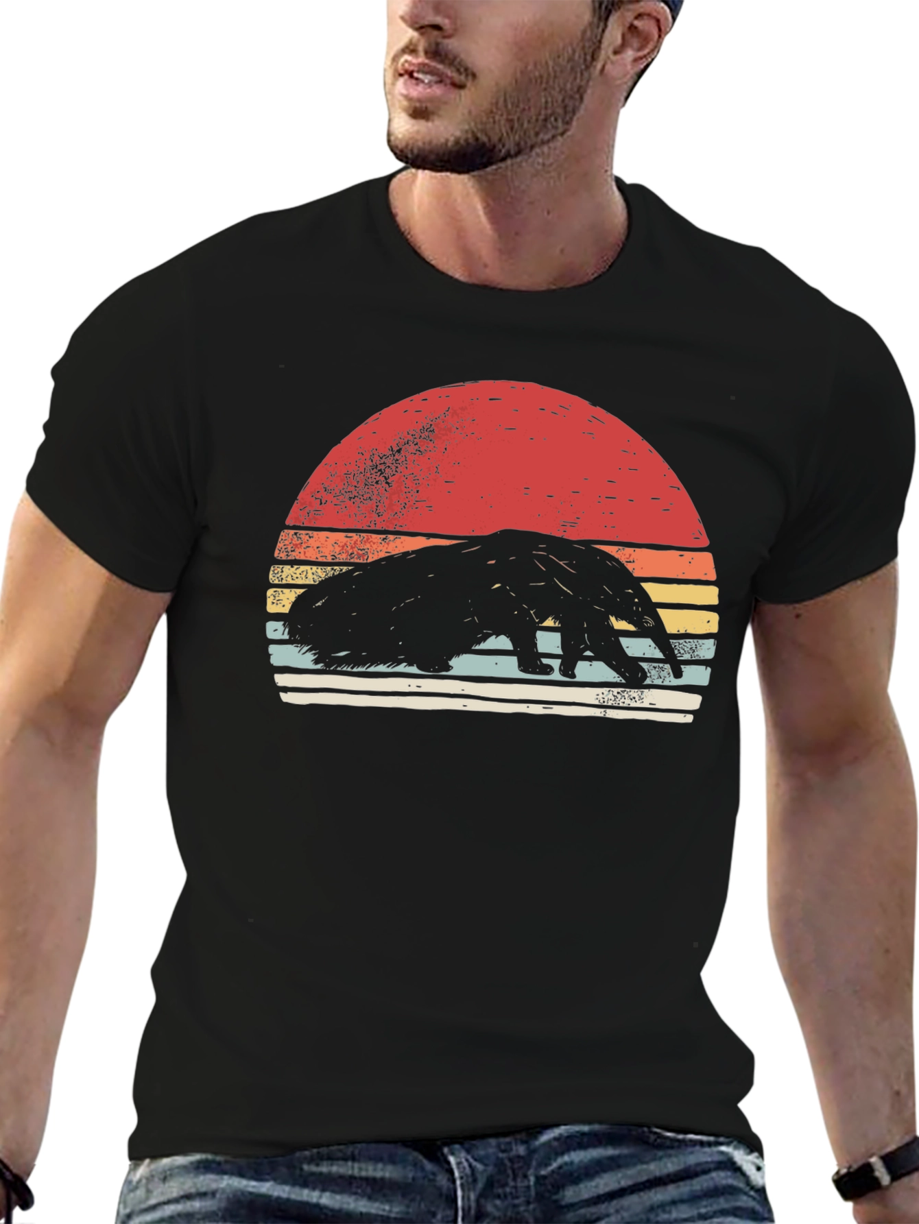 Anteater Sunset Graphic Tee - Retro Style