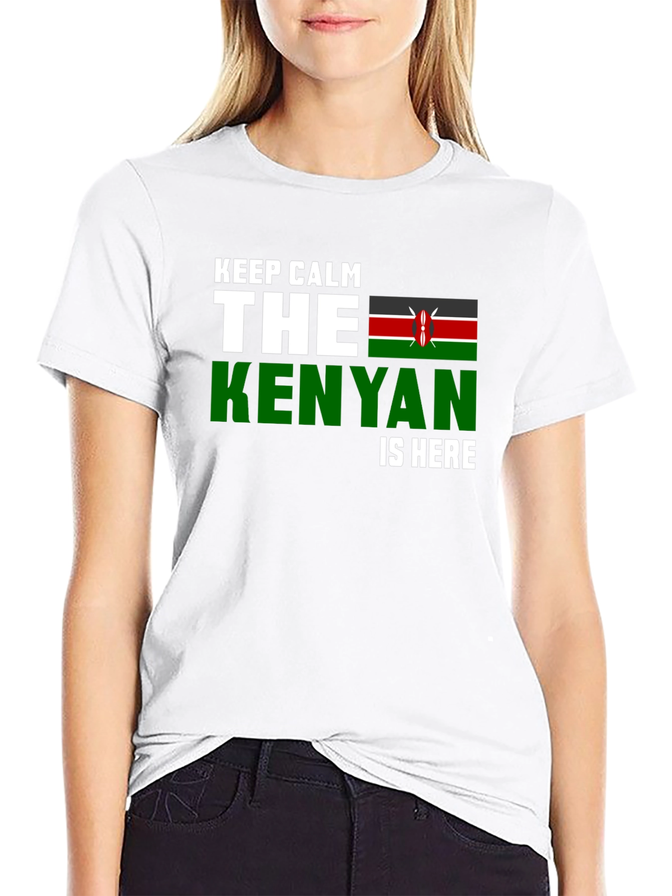 Keep Calm Kenyan Is Here - Novelty T-Shirt