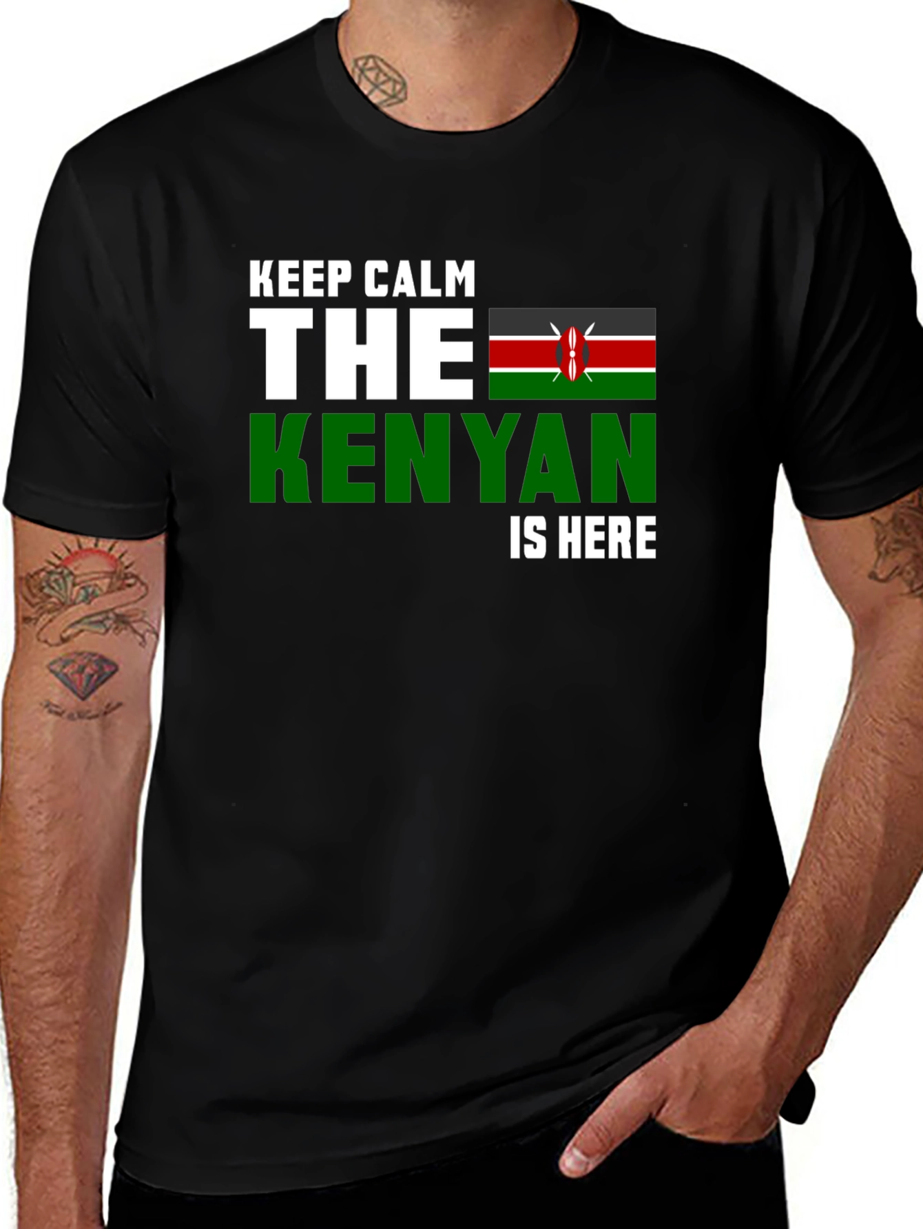 Keep Calm Kenyan Is Here - Novelty T-Shirt