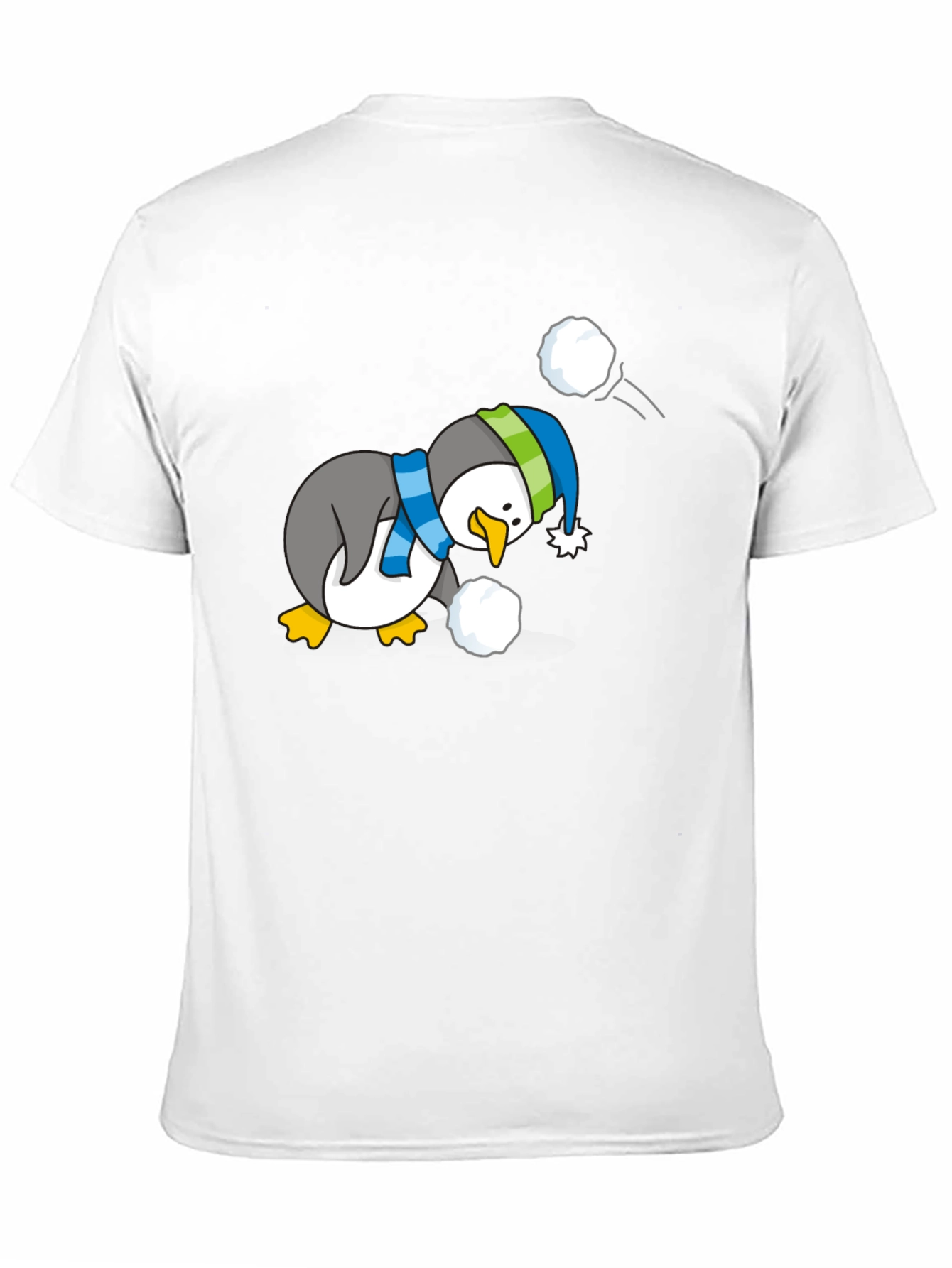 Penguin Snowball Fight Graphic Tee