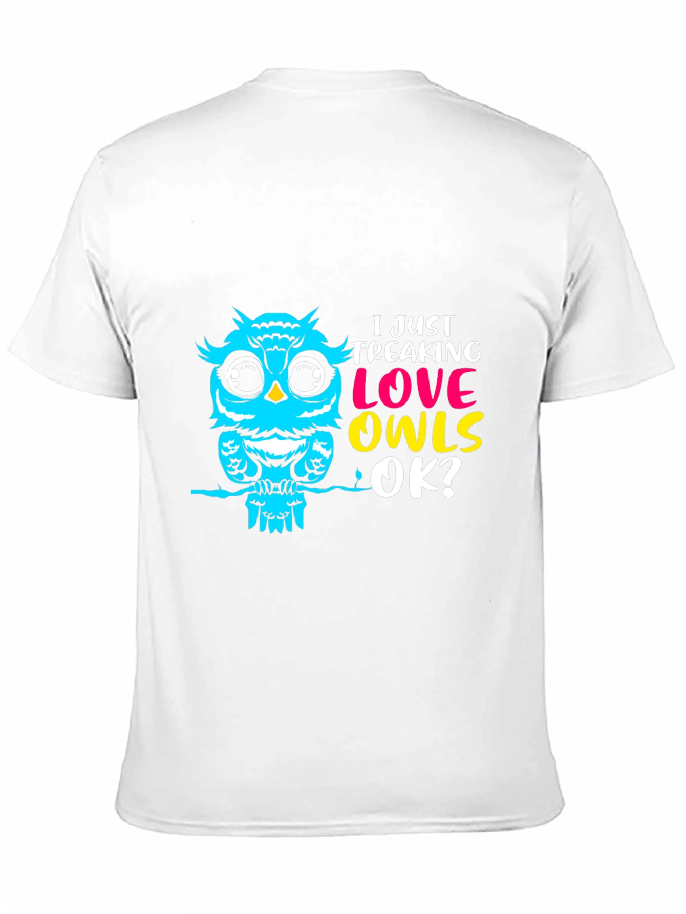 I Love Owls Graphic Tee - Black Cotton T-Shirt