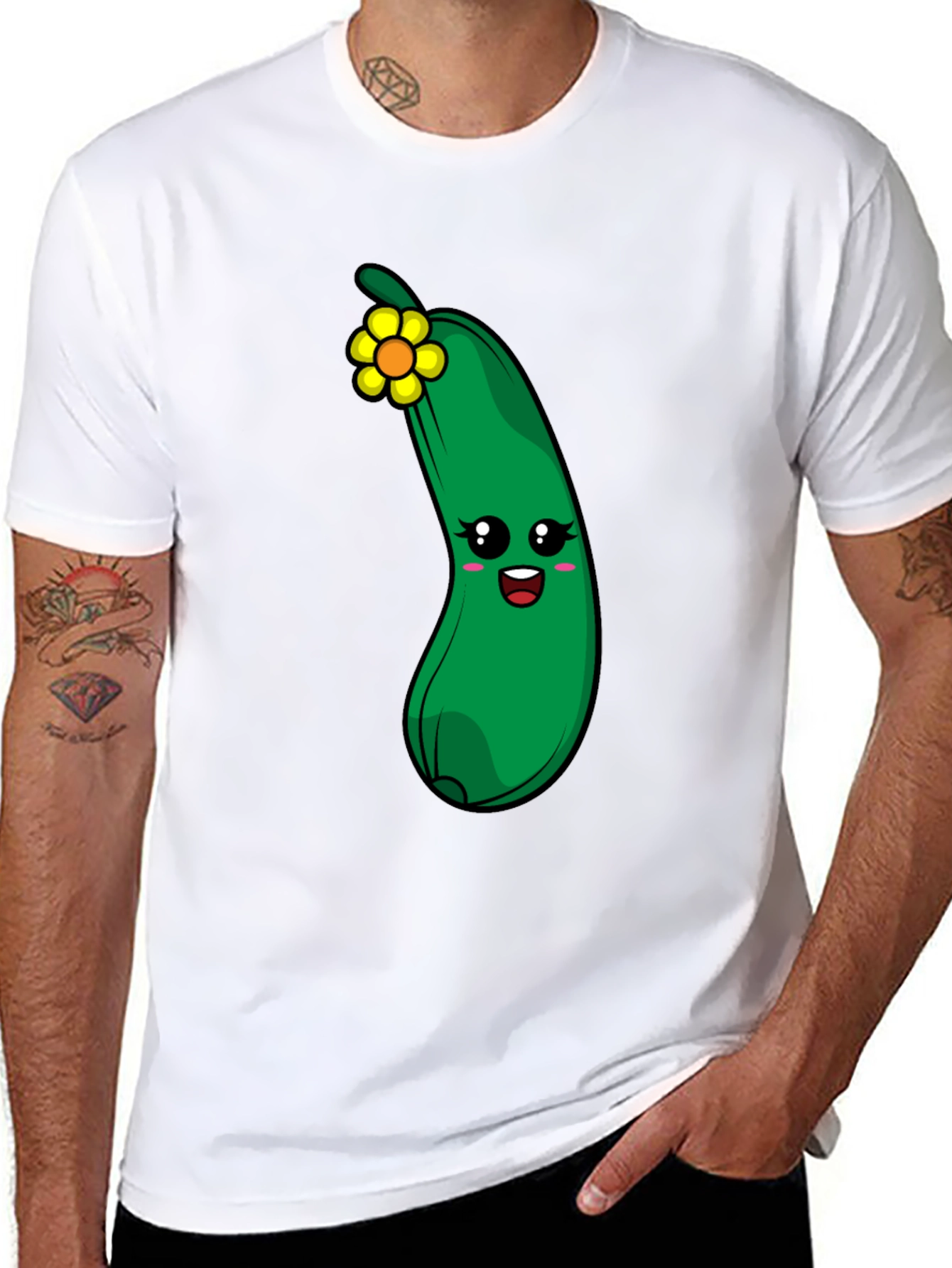Funny Zucchini Flower Graphic T-Shirt