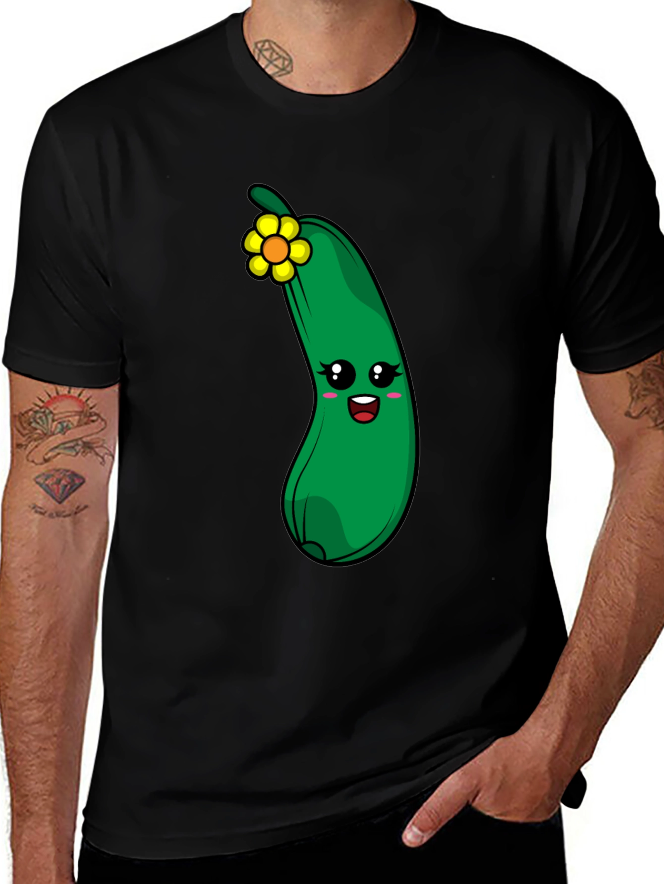 Funny Zucchini Flower Graphic T-Shirt