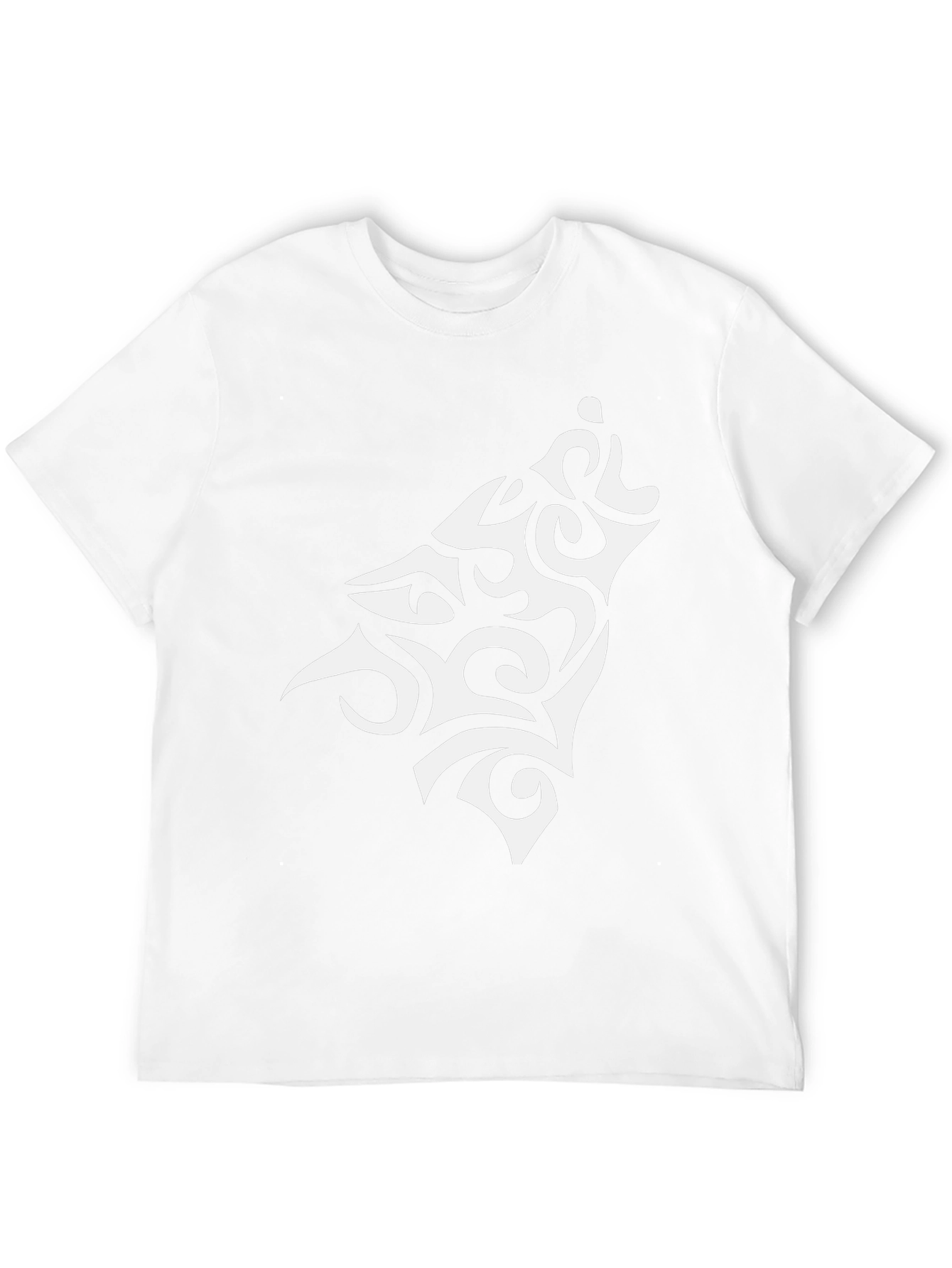 Black Tribal Wolf Graphic Tee - Mens Fashion