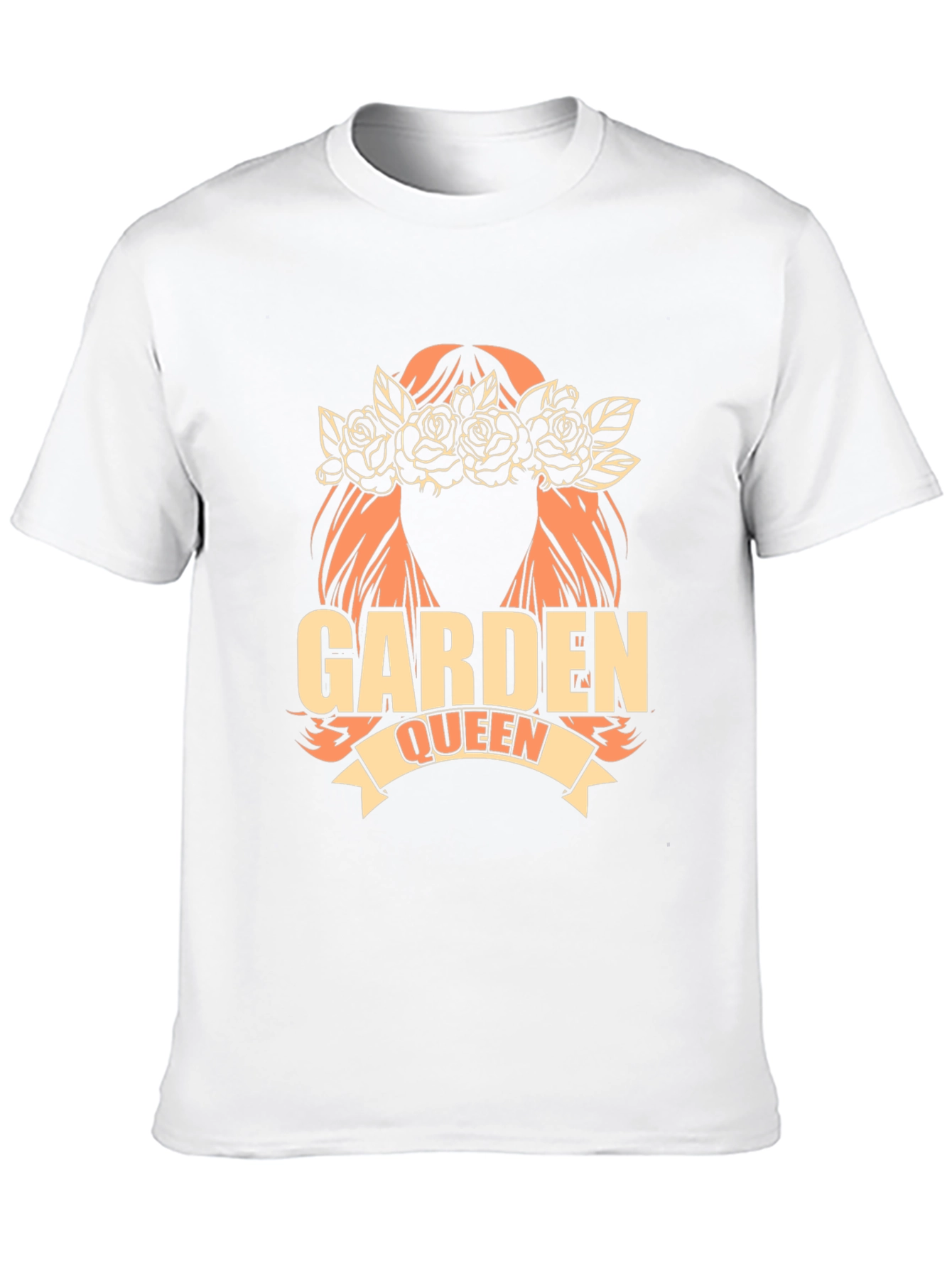 Garden Queen Black T-Shirt - Floral Crown Design