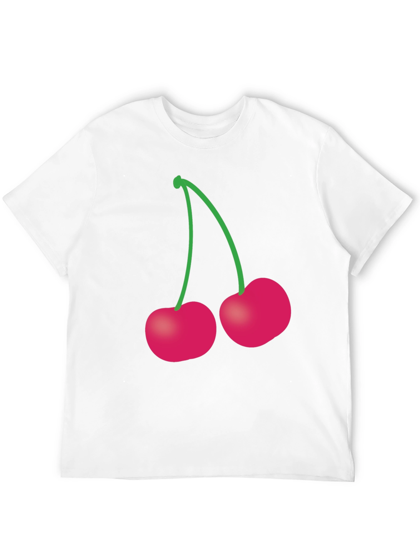 Cherry Graphic T-Shirt - Trendy Fruit Tee