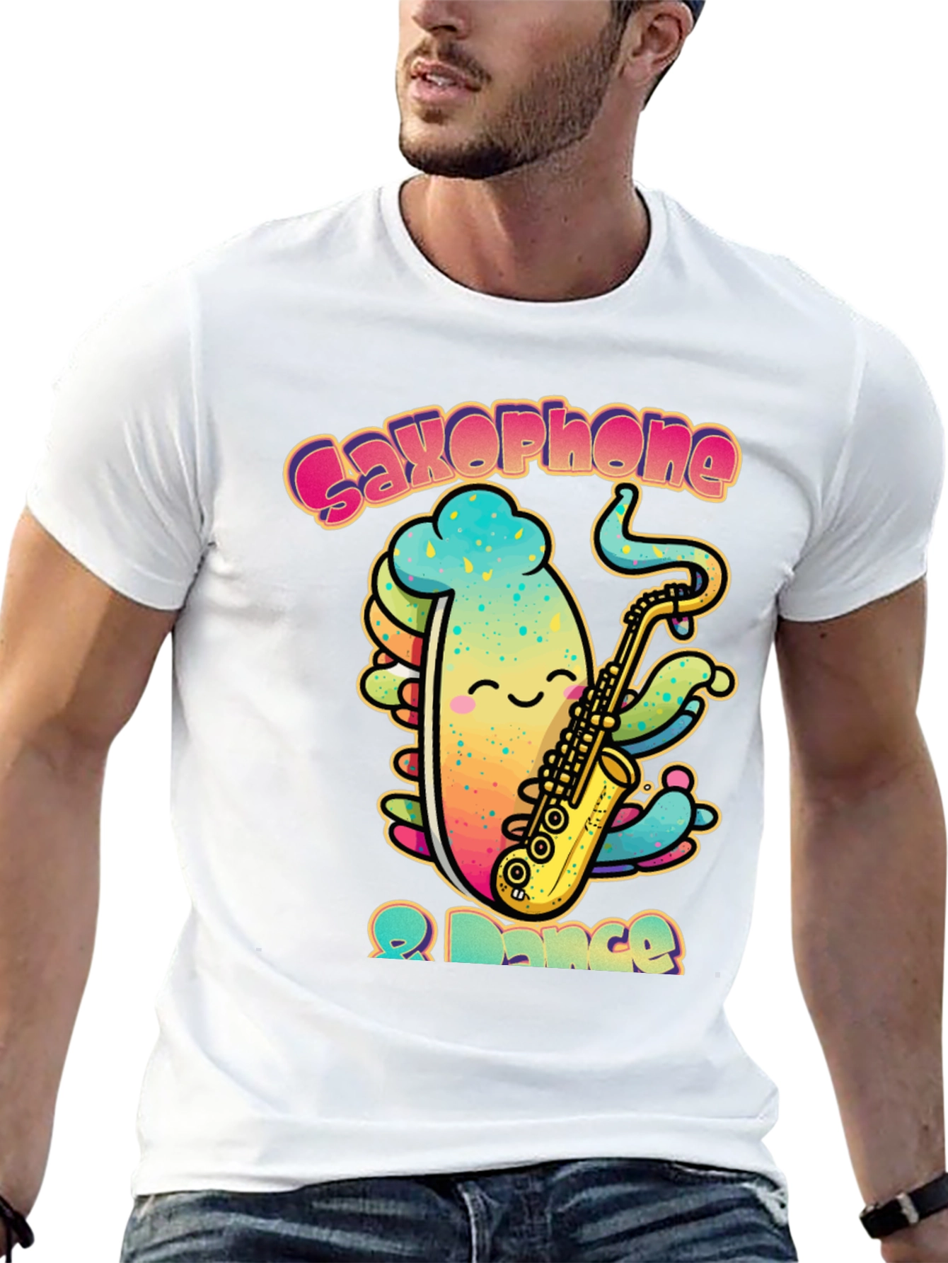 Saxophone & Dance Black Graphic Tee
