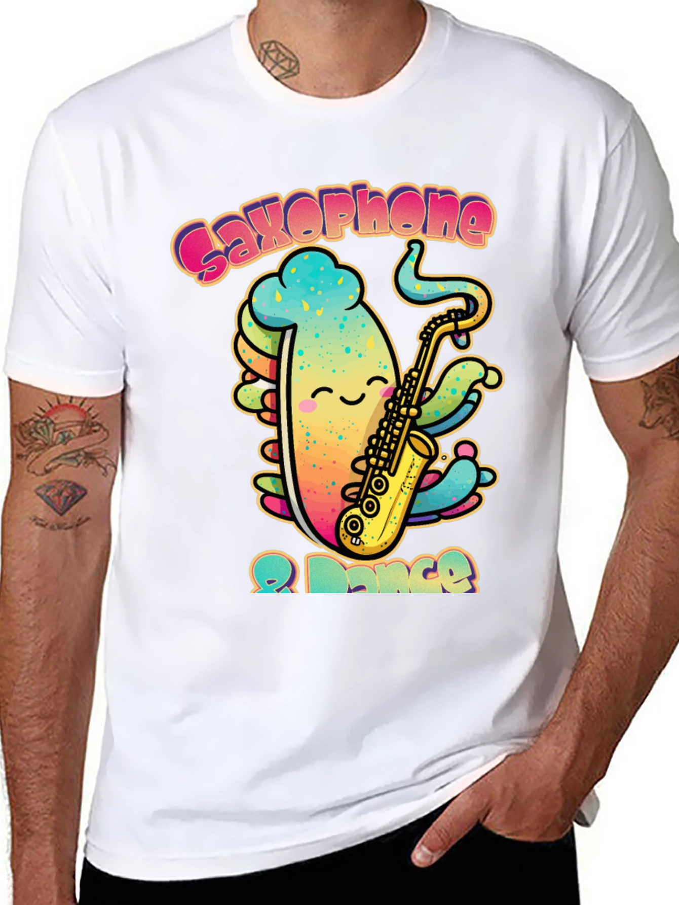 Saxophone & Dance Black Graphic Tee