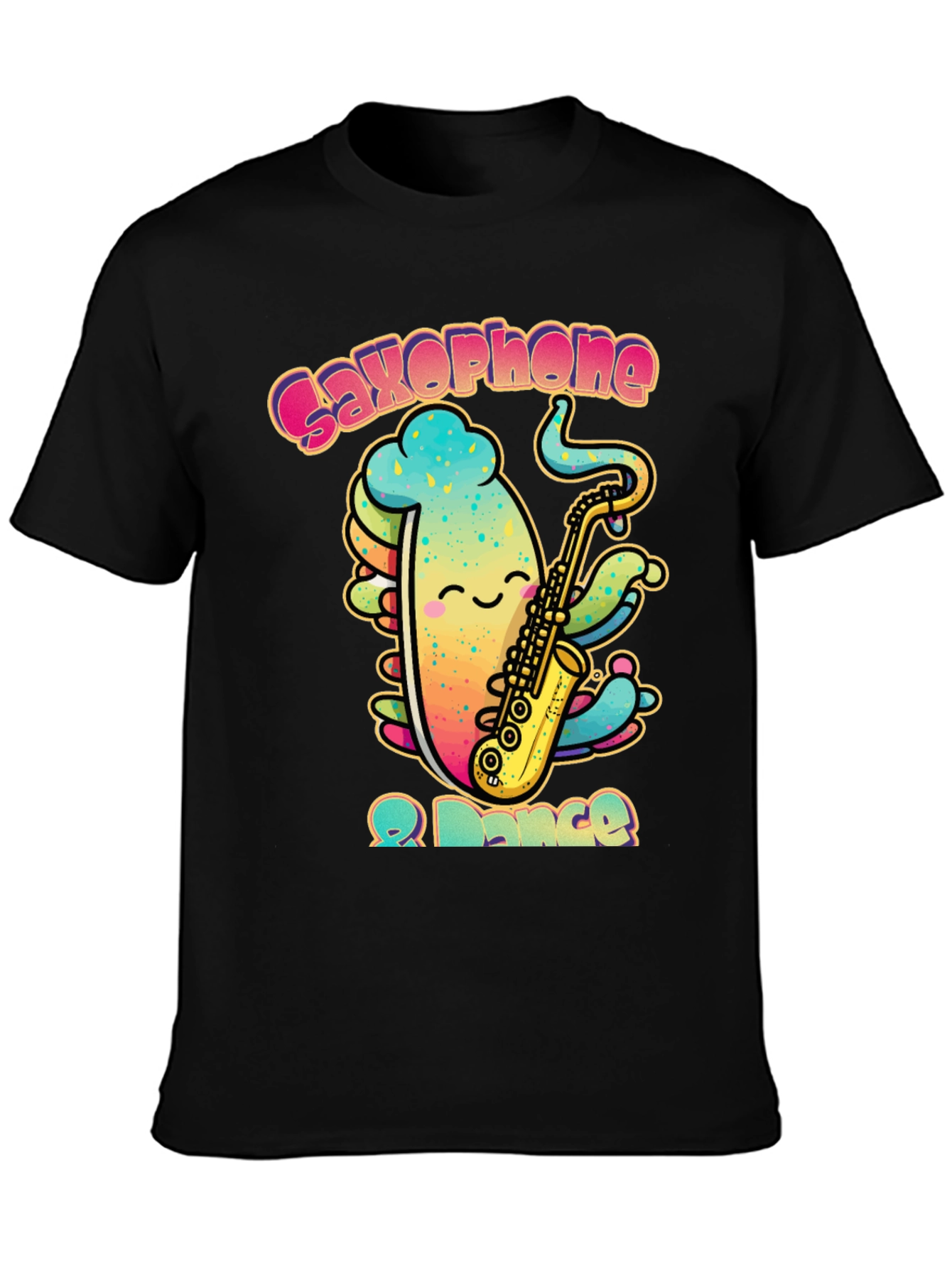 Saxophone & Dance Black Graphic Tee