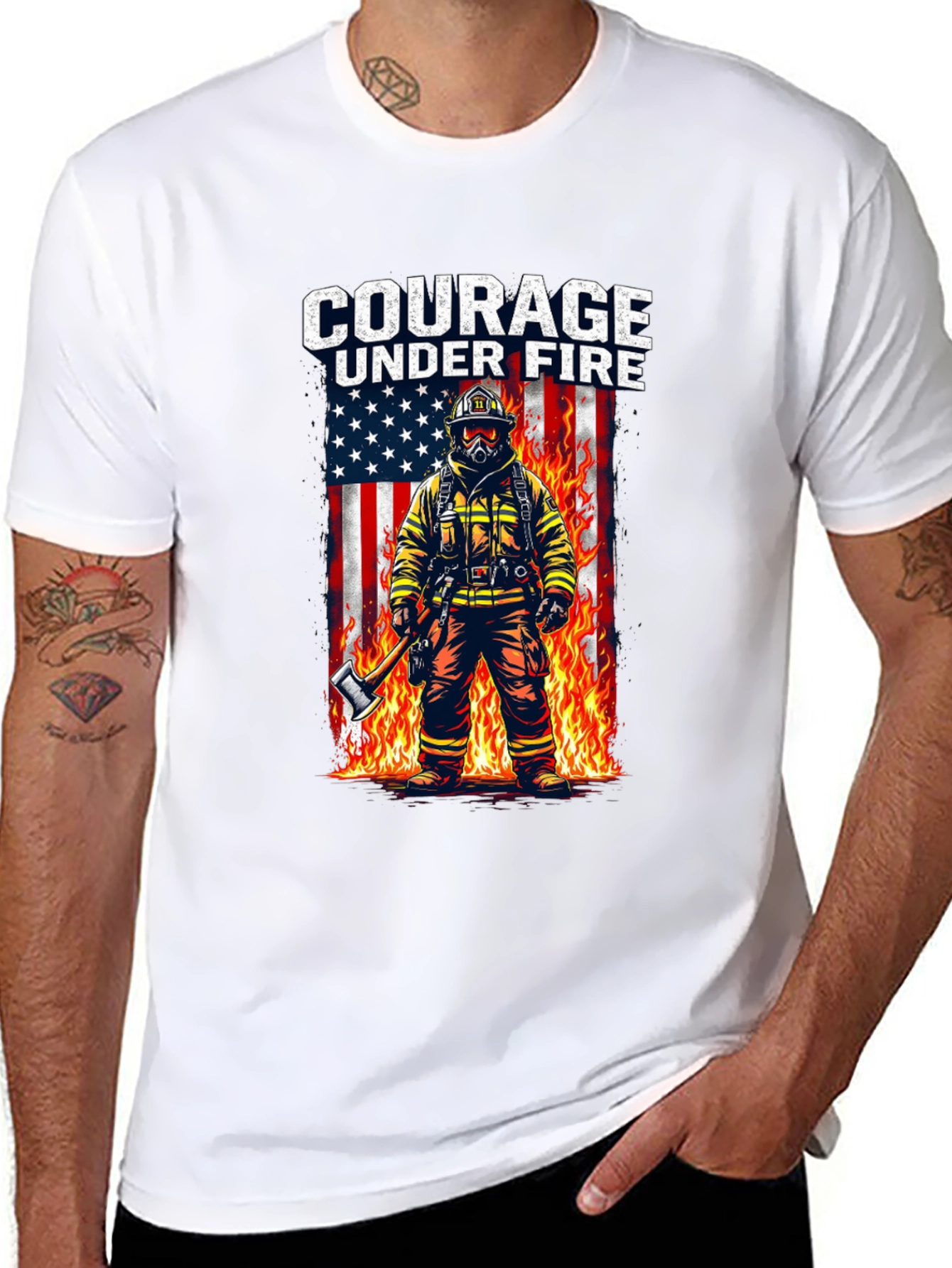 Courage Under Fire Firefighter T-Shirt