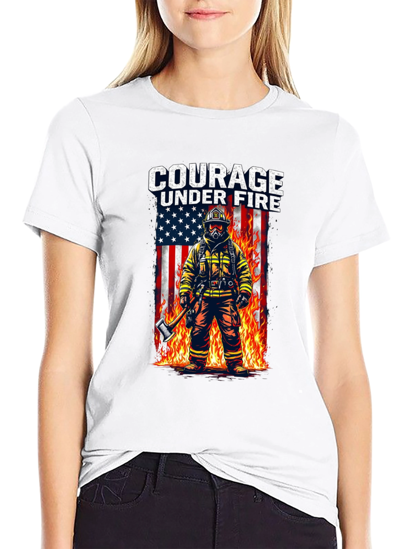 Courage Under Fire Firefighter T-Shirt